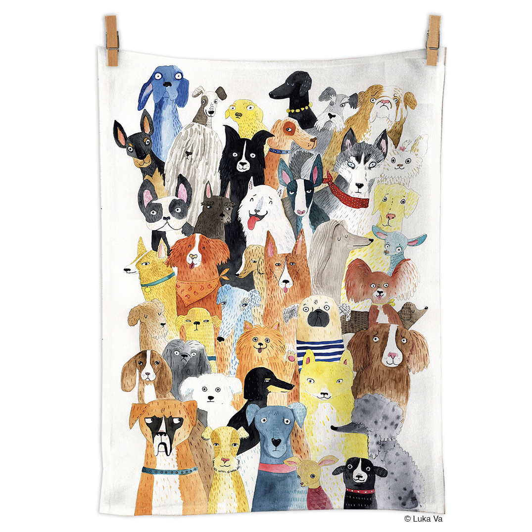 Picture of Dog Park 100% Cotton Tea Towel