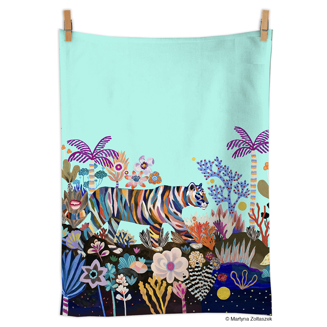 Picture of Striped Tiger 100% Cotton Tea Towel