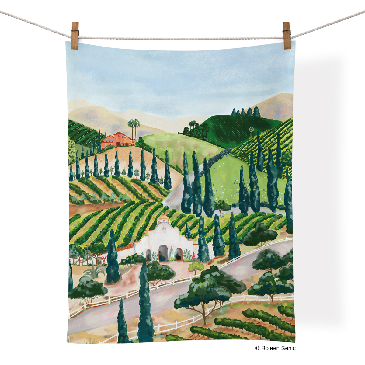 Picture of Vineyard 100% Cotton Tea Towel