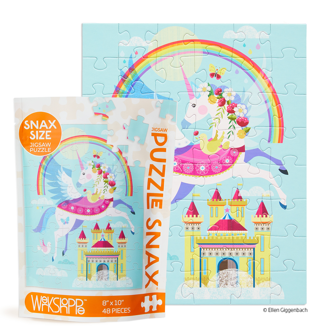 Picture of Rainbow Unicorn 48 Piece Puzzle Snax
