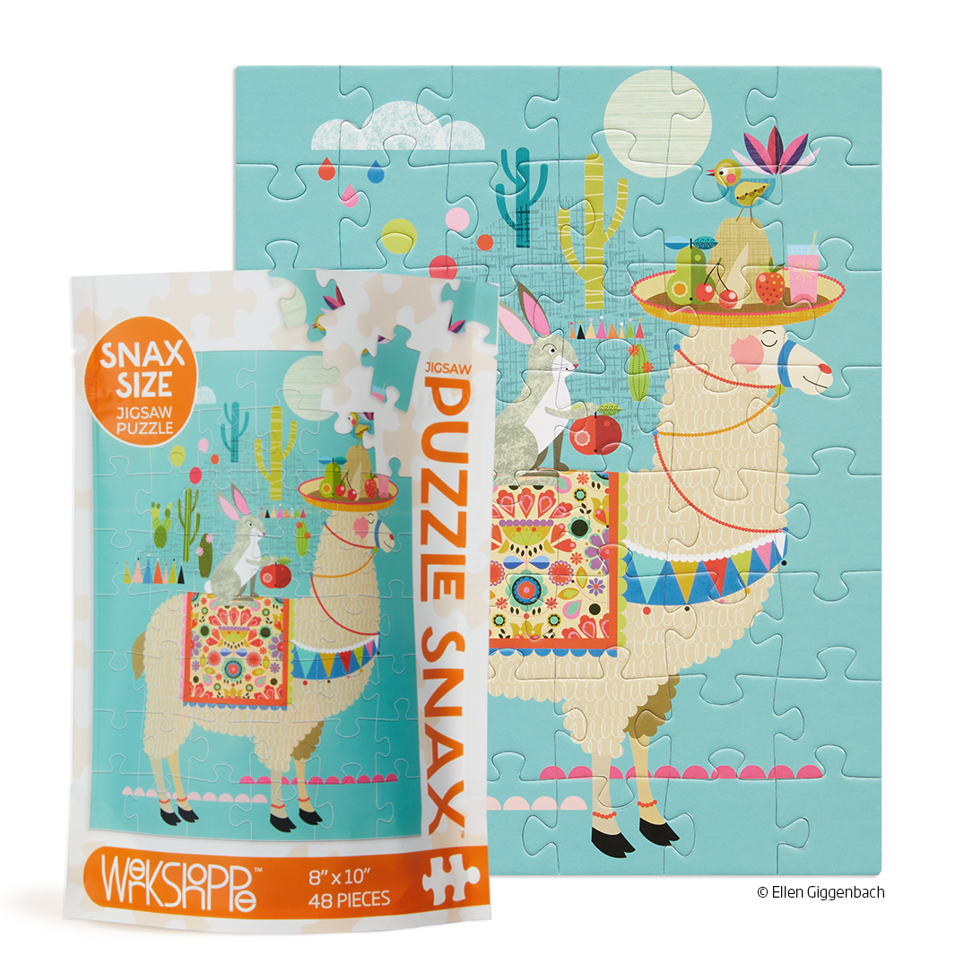 Picture of Llama Llyft 48 Piece Puzzle Snax