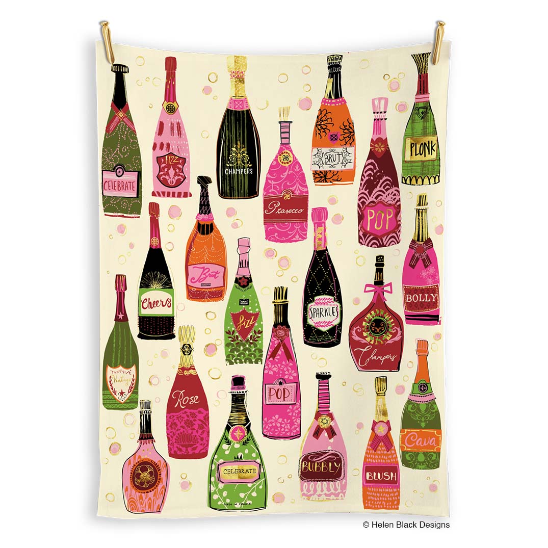 Picture of Bubble Pop Fizz 100% Cotton Tea Towel