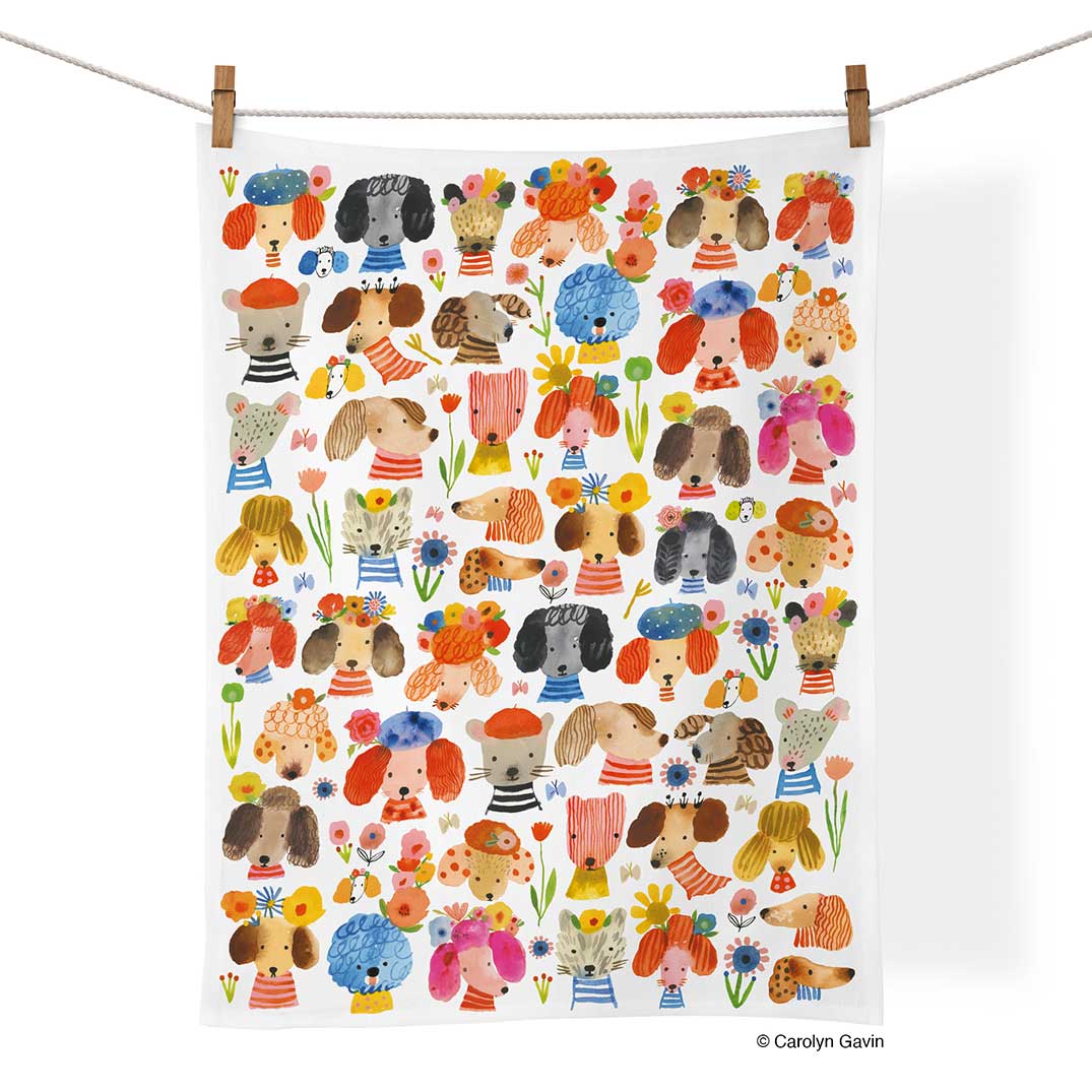 Picture of Dog Eared 100% Cotton Tea Towel