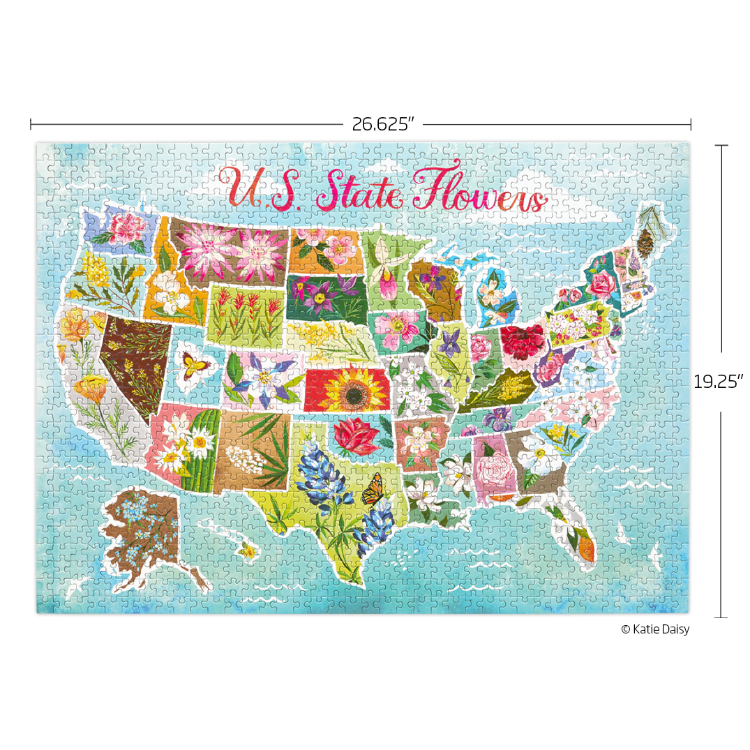 Picture of US State Flowers 1000 Piece Puzzle