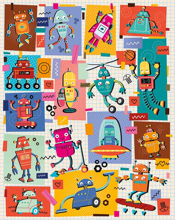 Picture of Robots 48 Piece Puzzle Snax