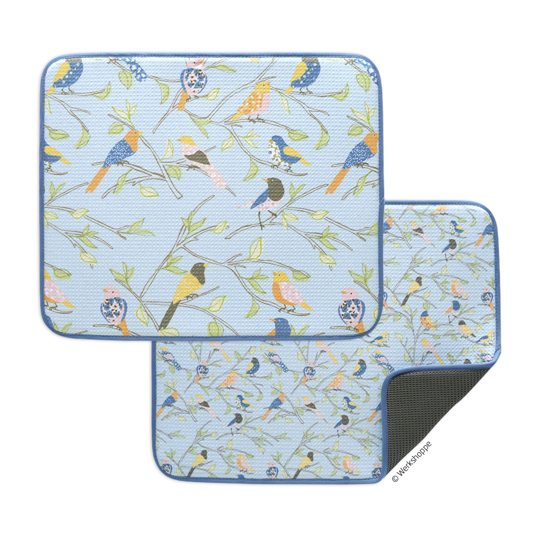 Picture of Floral Finch & Friends Dish Mat