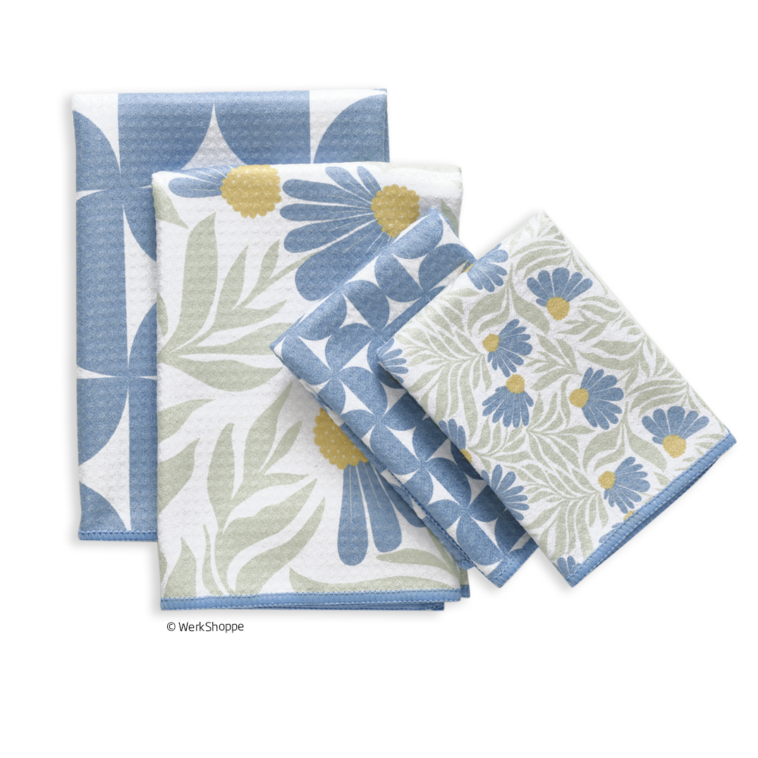 Picture of Blue Coneflower Towel Set