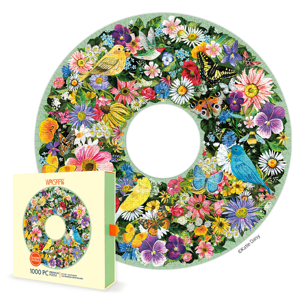 Picture of Spring Floral Wreath 1000 Piece Puzzle