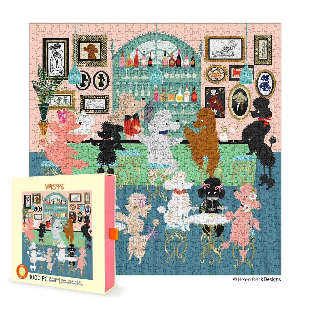 Picture of Poodle Martini Lounge - Square 1000 Piece Puzzle