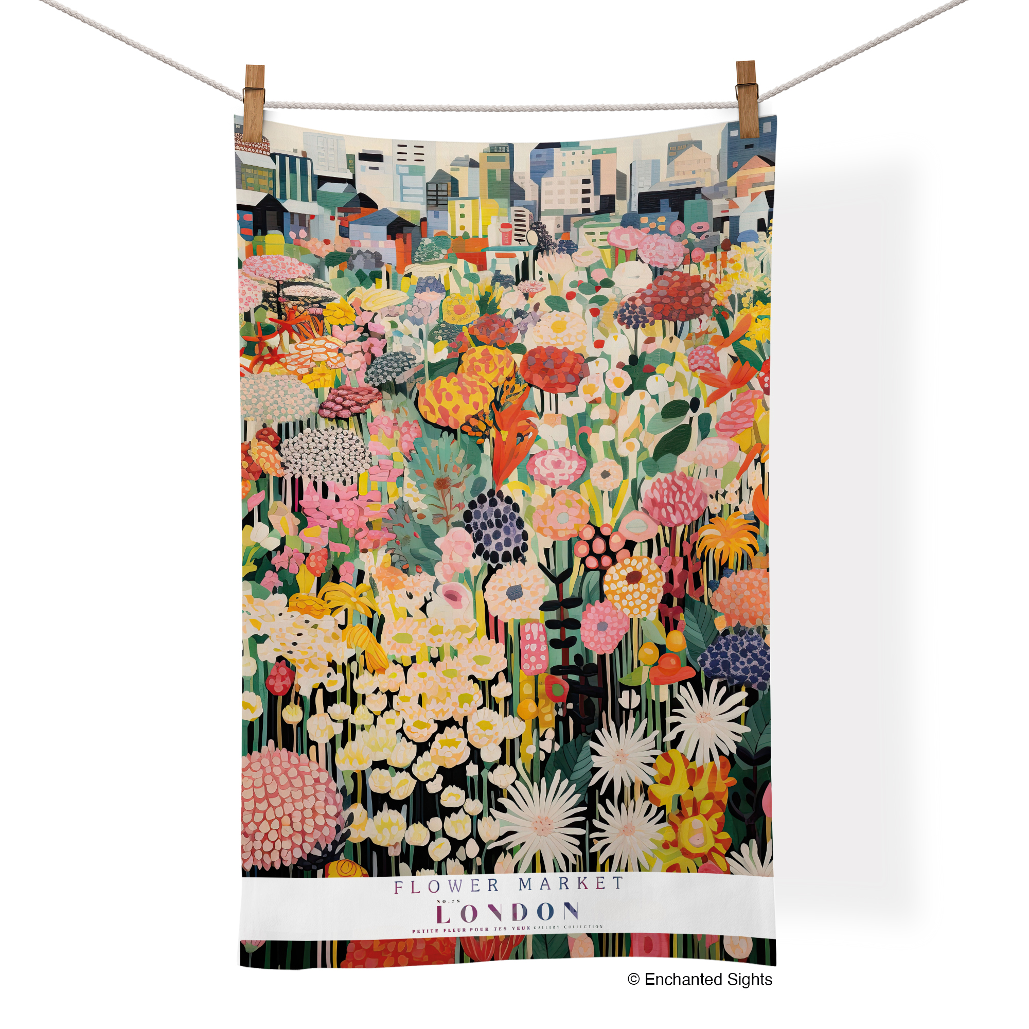 Picture of Flower Market 100% Cotton Tea Towel