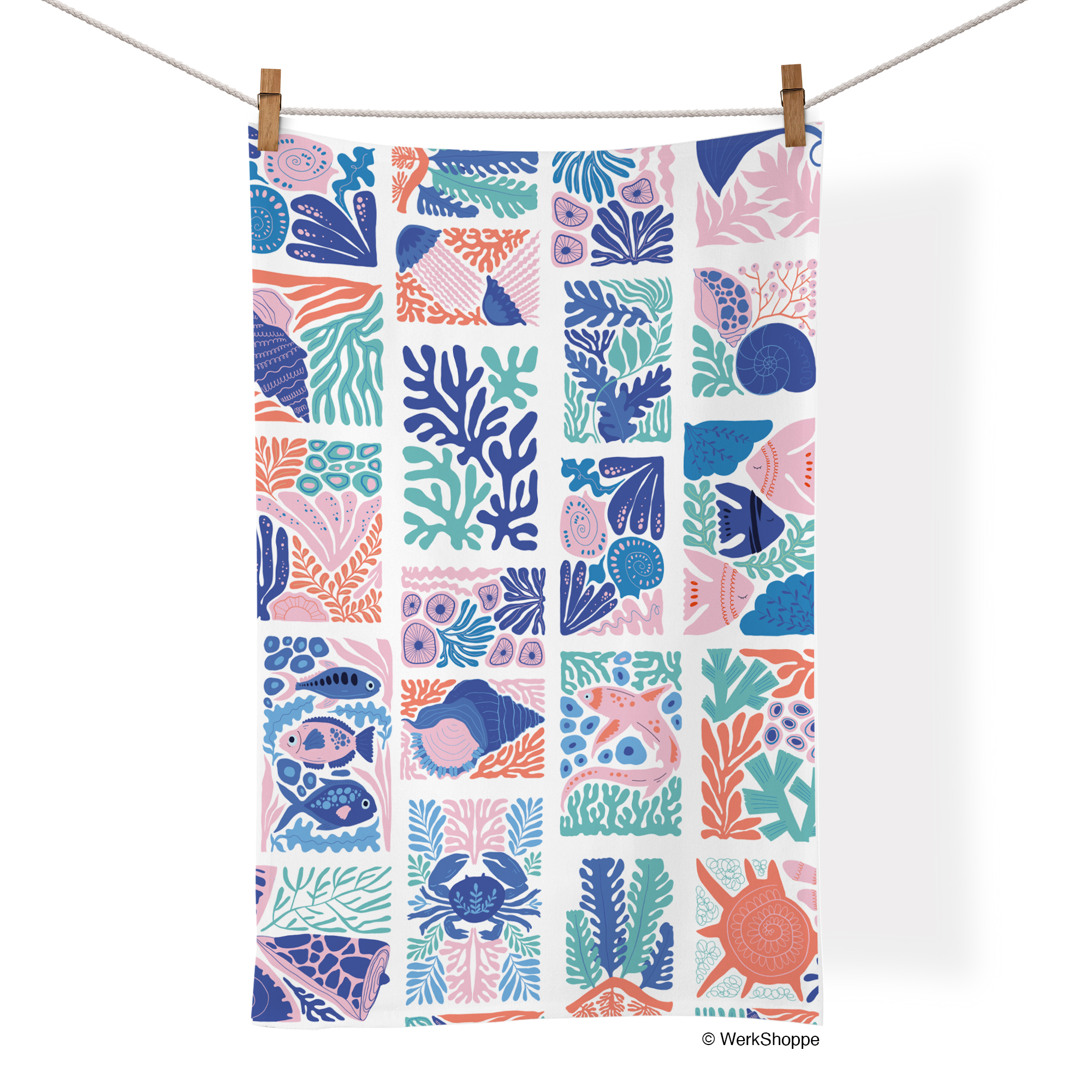 Picture of Modern Coastal 100% Cotton Tea Towel