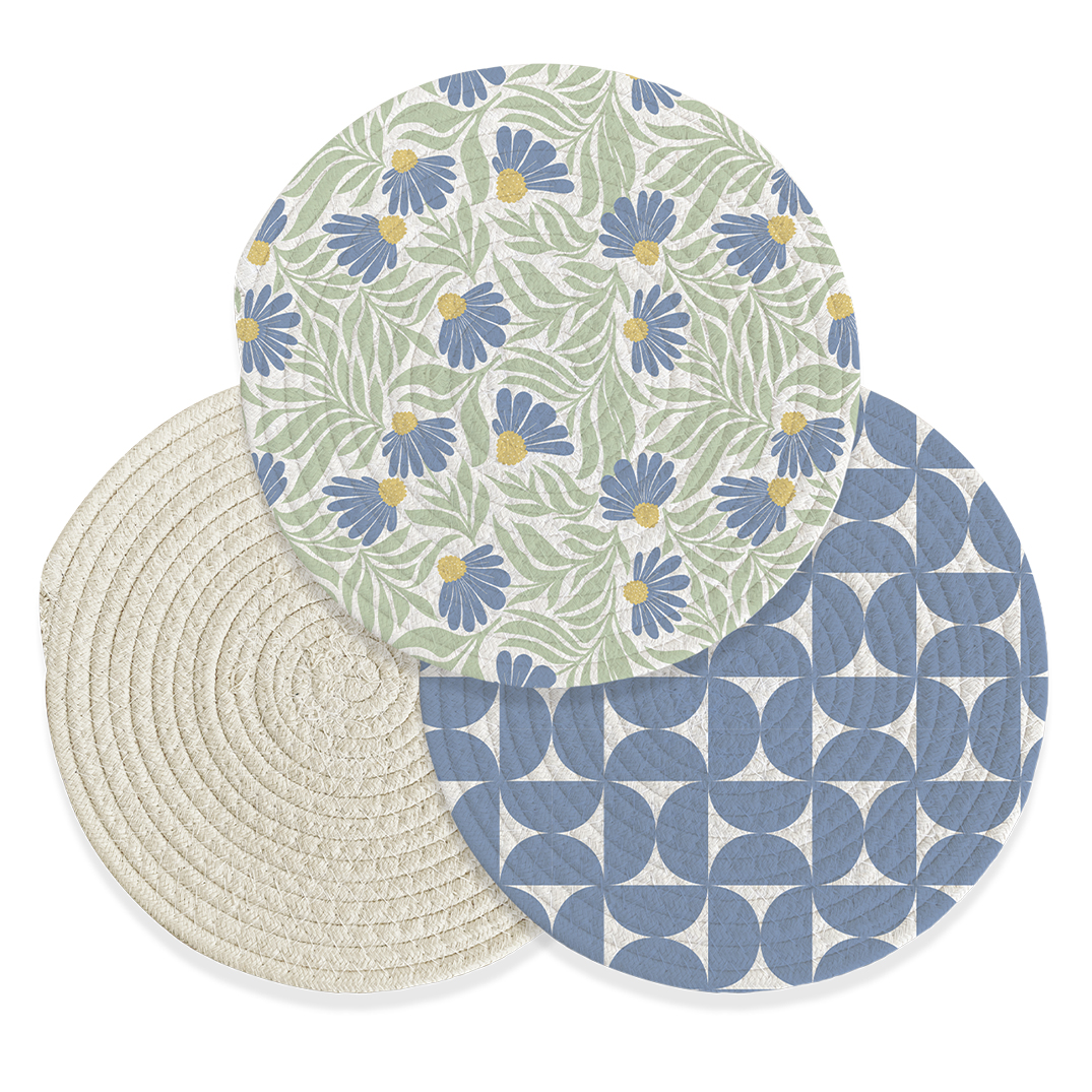 Picture of Blue Coneflower Trivets