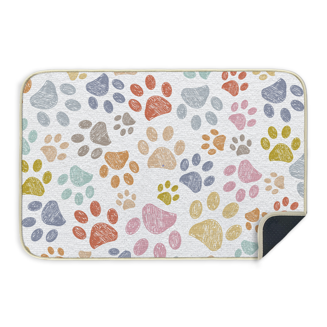 Picture of Paw Prints Pet Bowl Mat