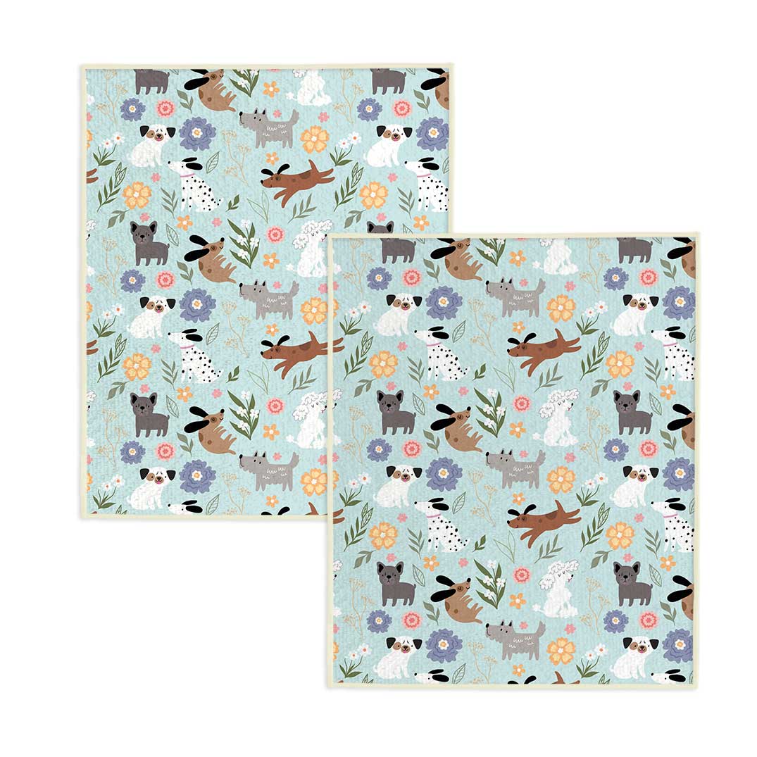 Picture of Pet Dog Floral Pet Drying Towel - S/2