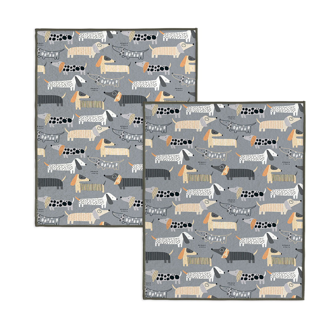 Picture of Pet Dachshunds Pet Drying Towel - S/2