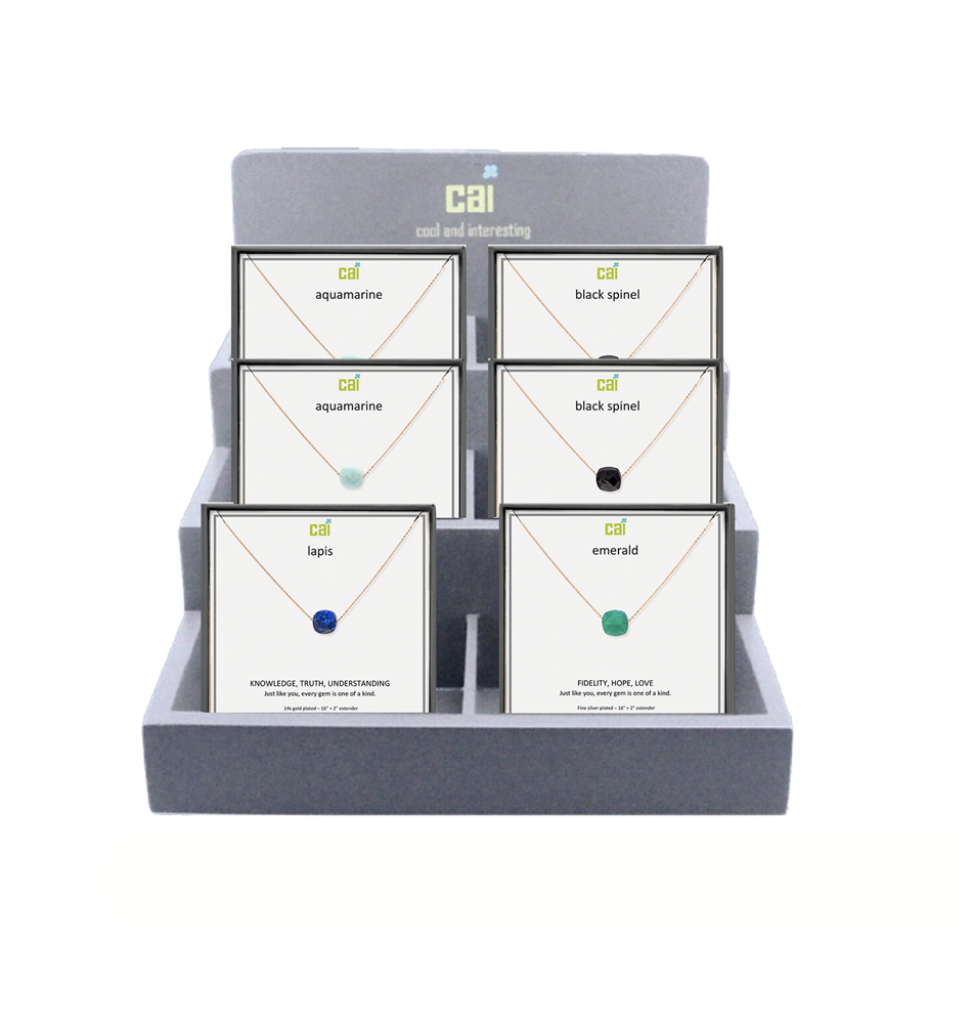 Picture of 24pc combo square gemstone necklace package-free d