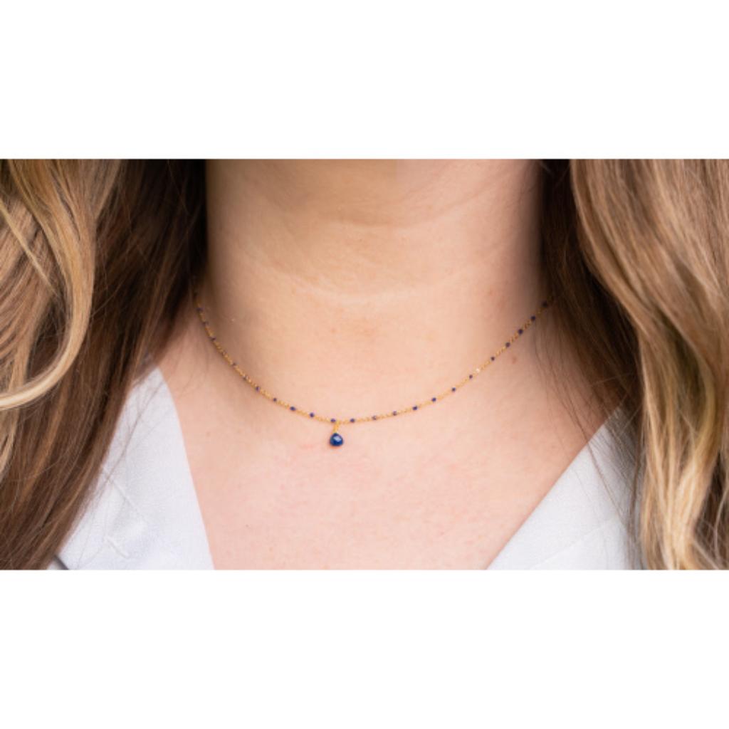 Picture of 24pc gold mini enamel-chain gemstone necklace pack