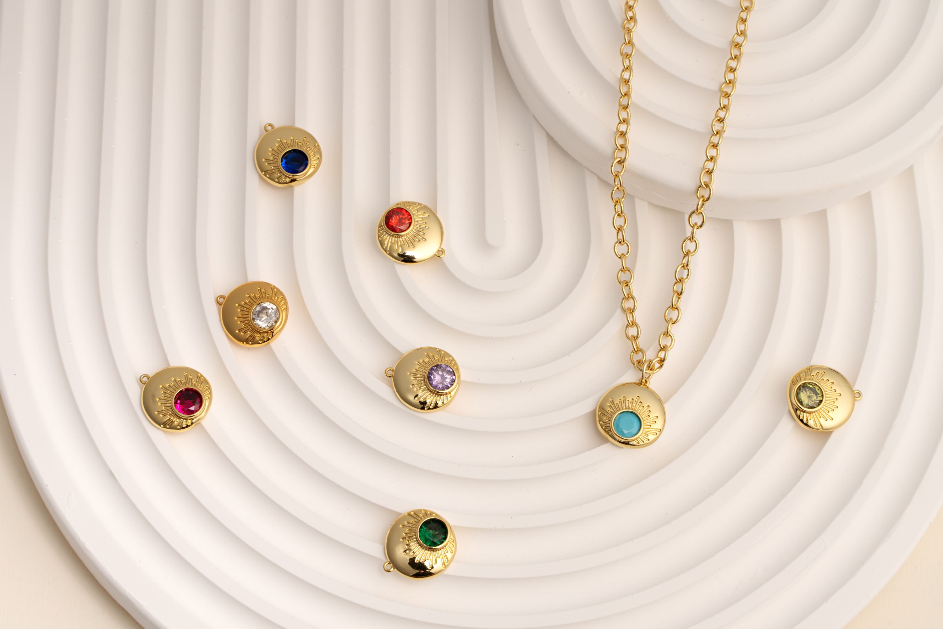 Picture of 36pc sunburst birthstone necklace package