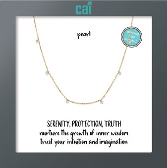 Picture of gold celestial pearl necklace