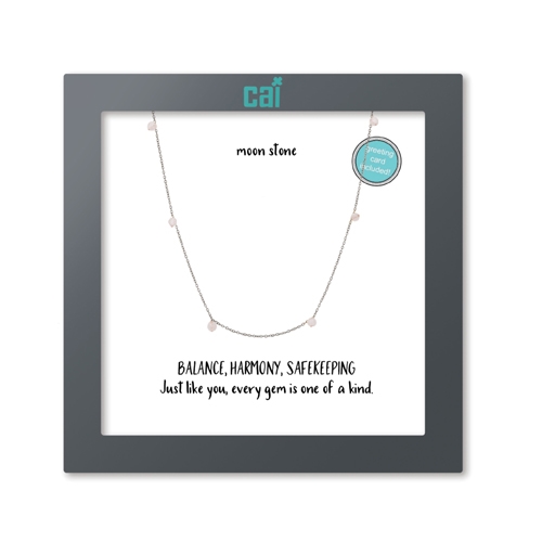 Picture of silver celestial moonstone necklace