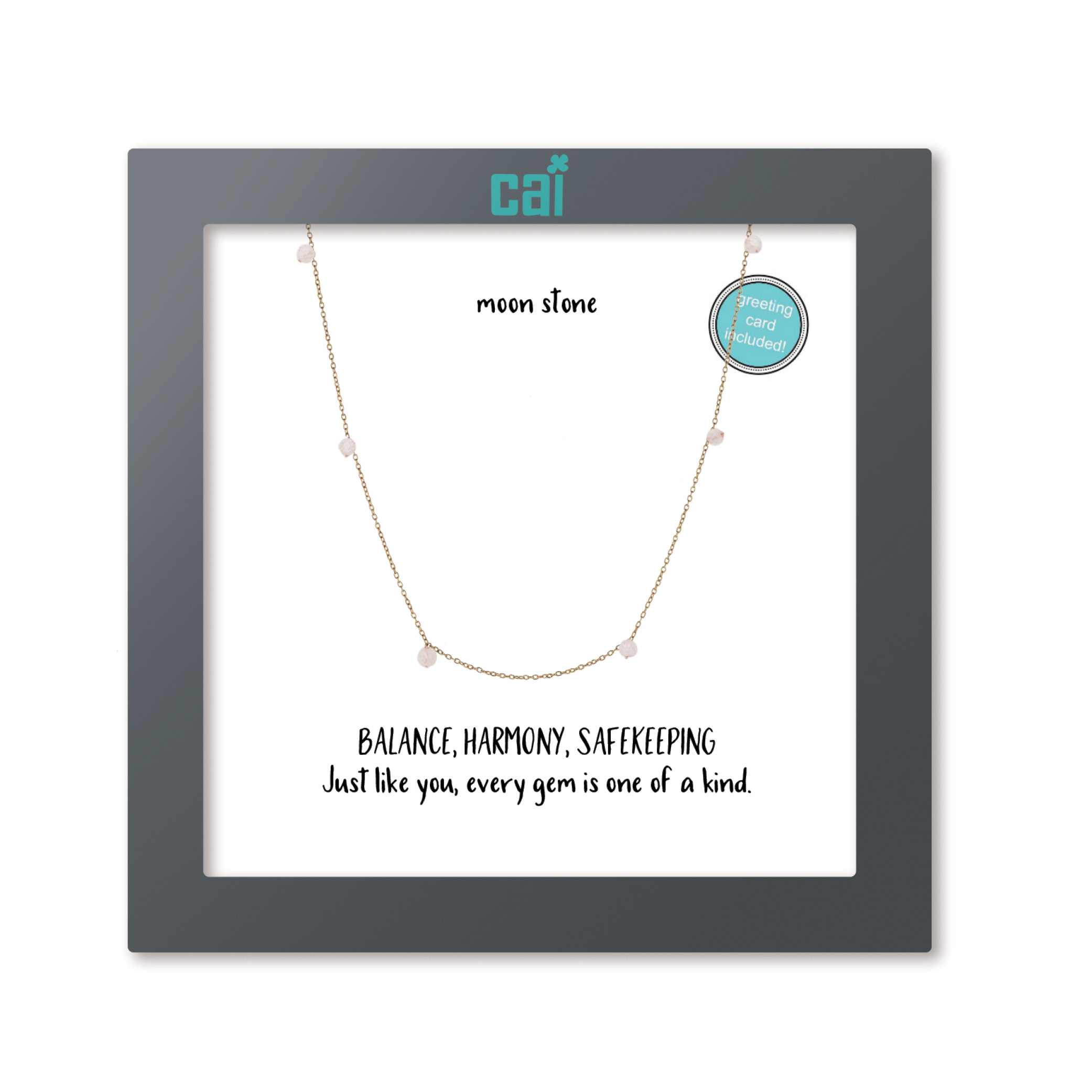 Picture of gold celestial moonstone necklace