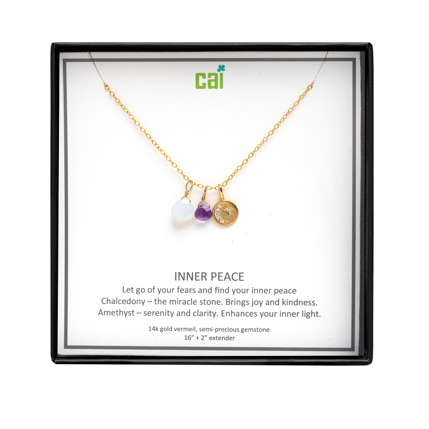 Picture of gold inner peace be inspired necklace