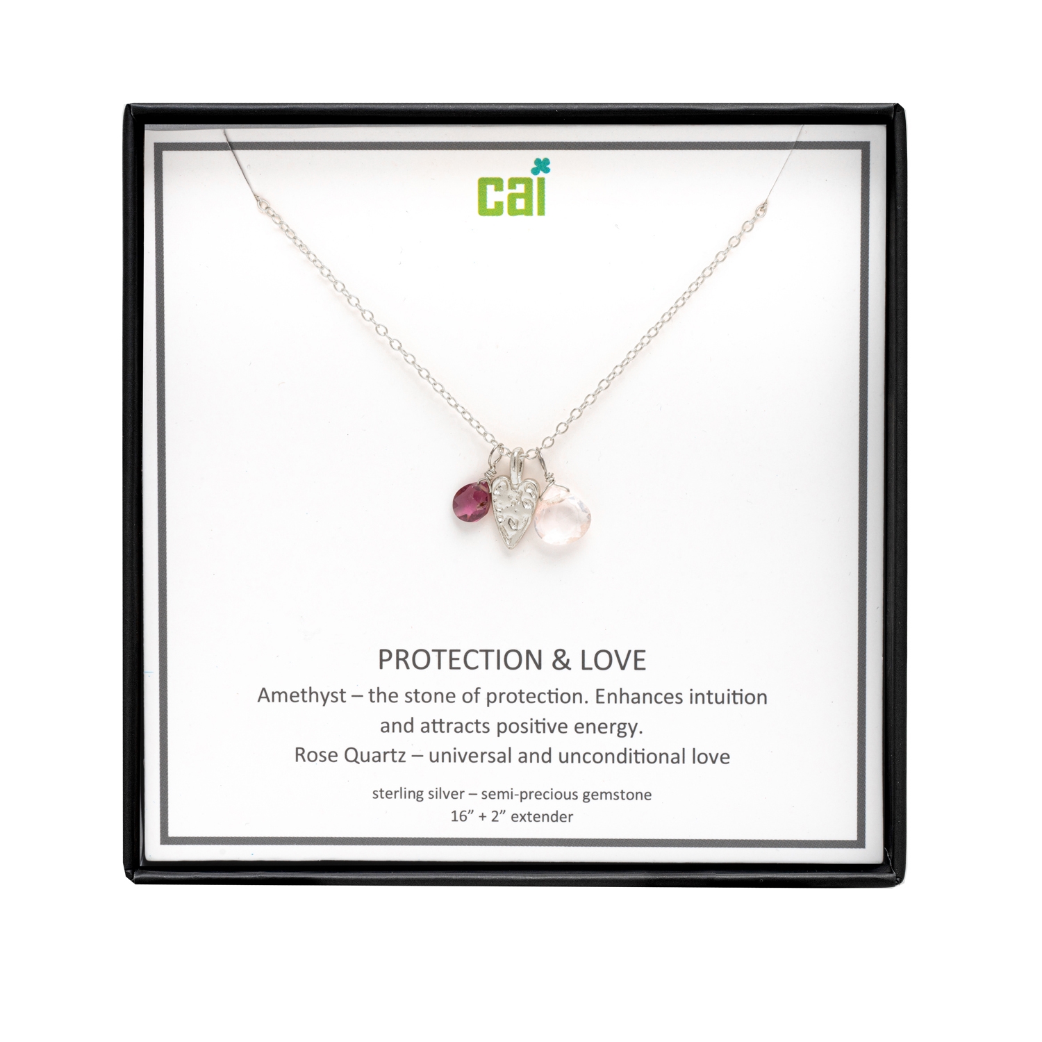 Picture of silver protection & love be inspired necklace