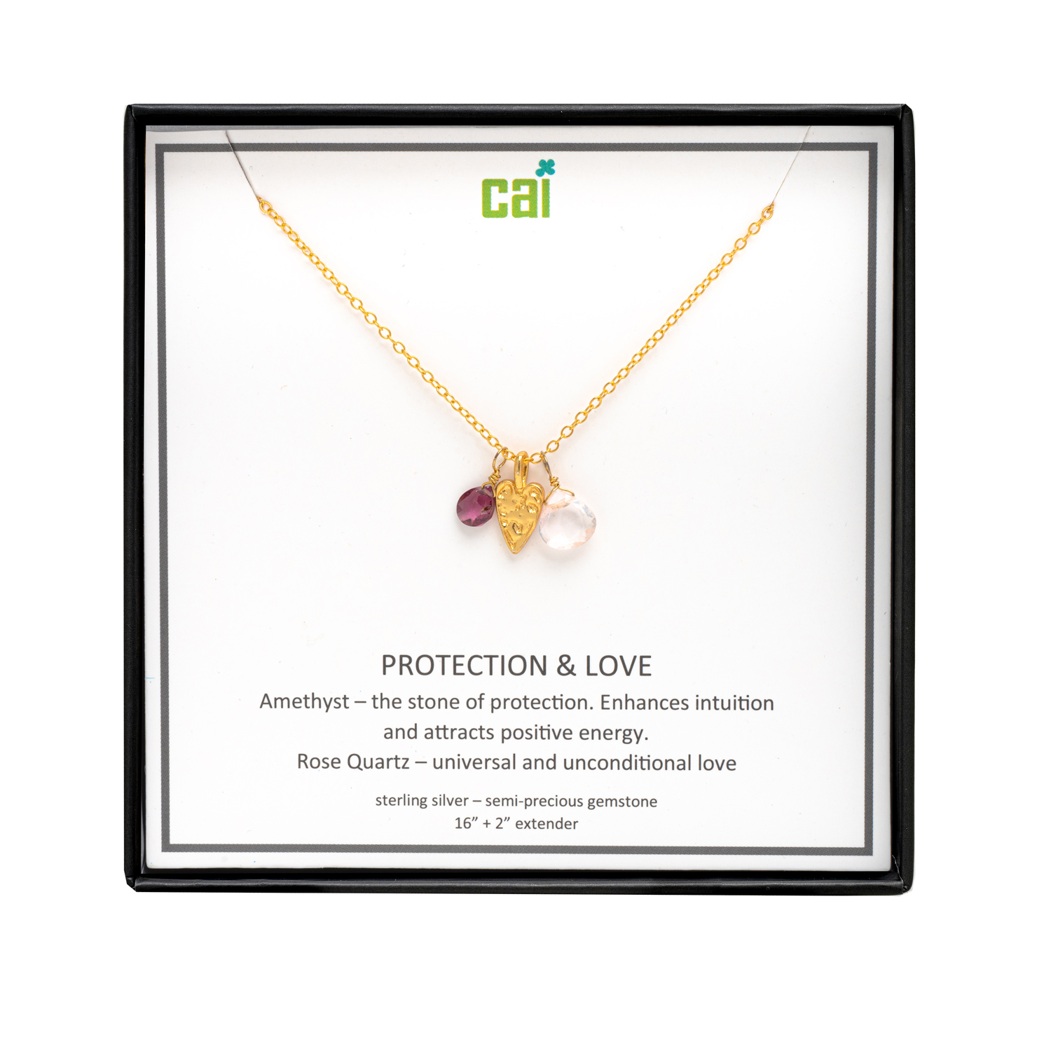 Picture of gold protection & love be inspired necklace