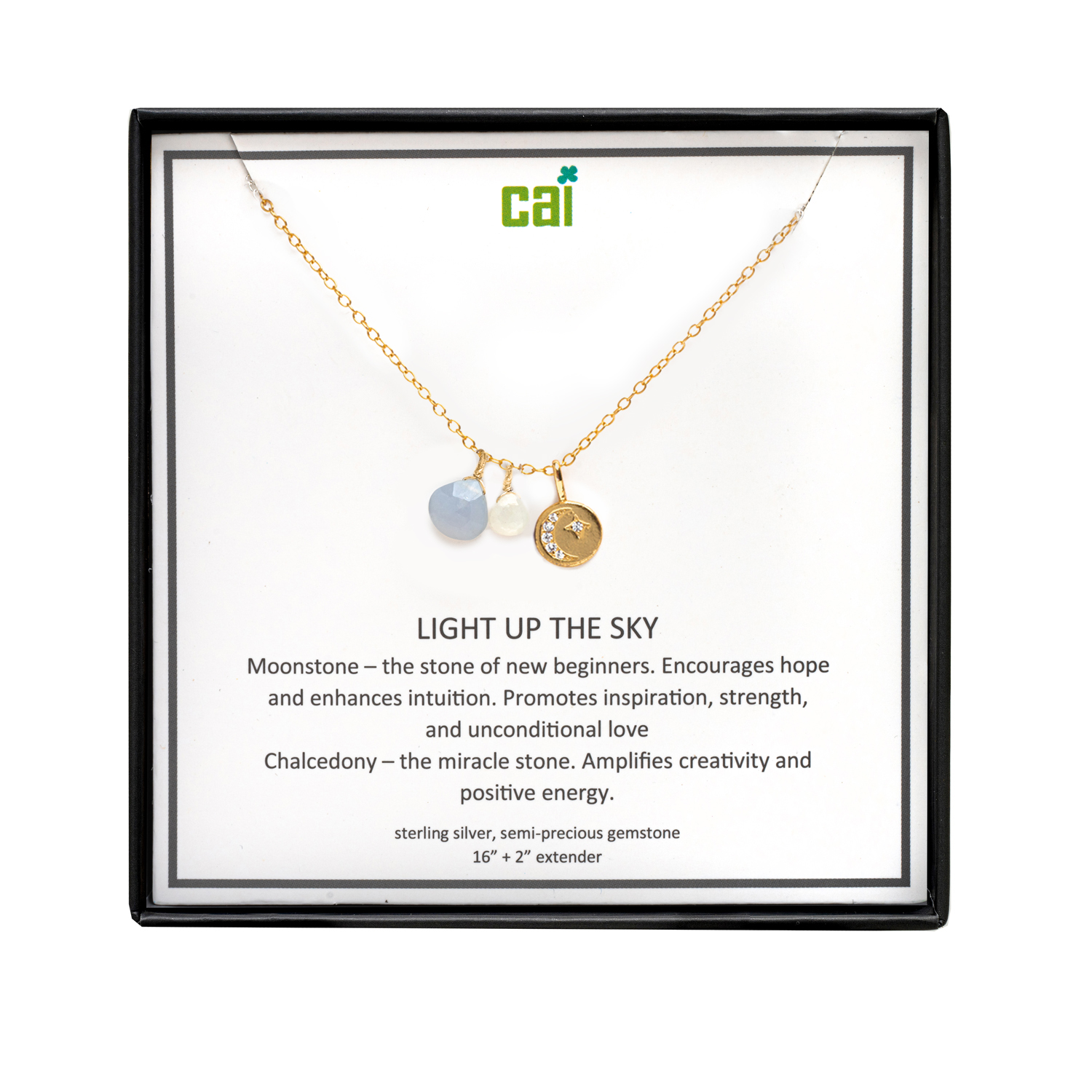 Picture of gold light up the sky be inspired necklace