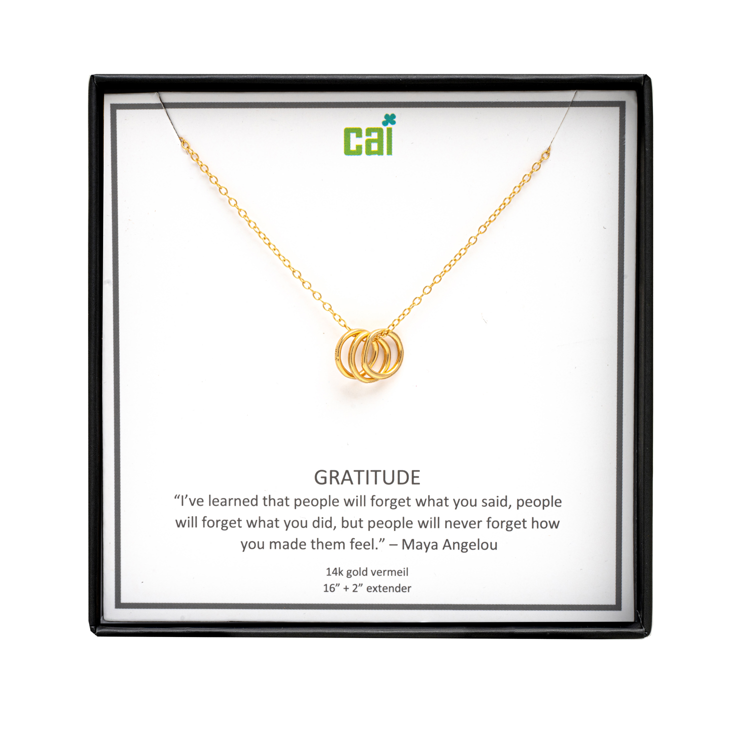 Picture of gold gratitude be inspired necklace