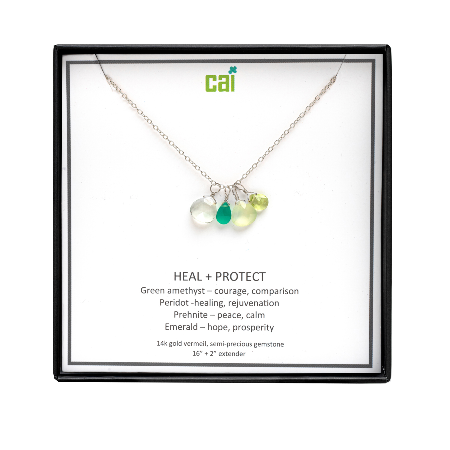 Picture of silver heal + protect be inspired necklace