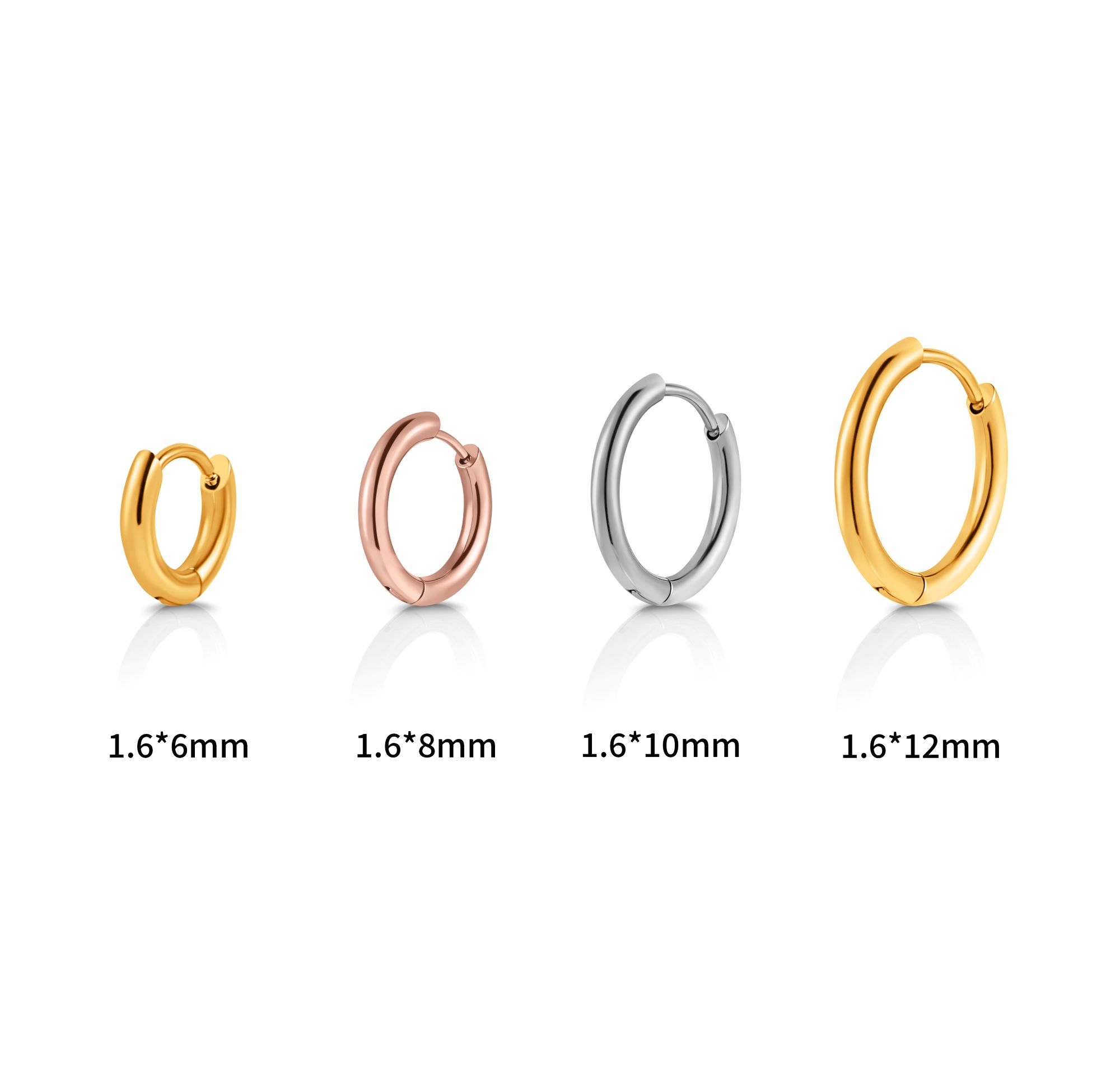 Picture of silver thin hoop - 1.6mm x 10mm