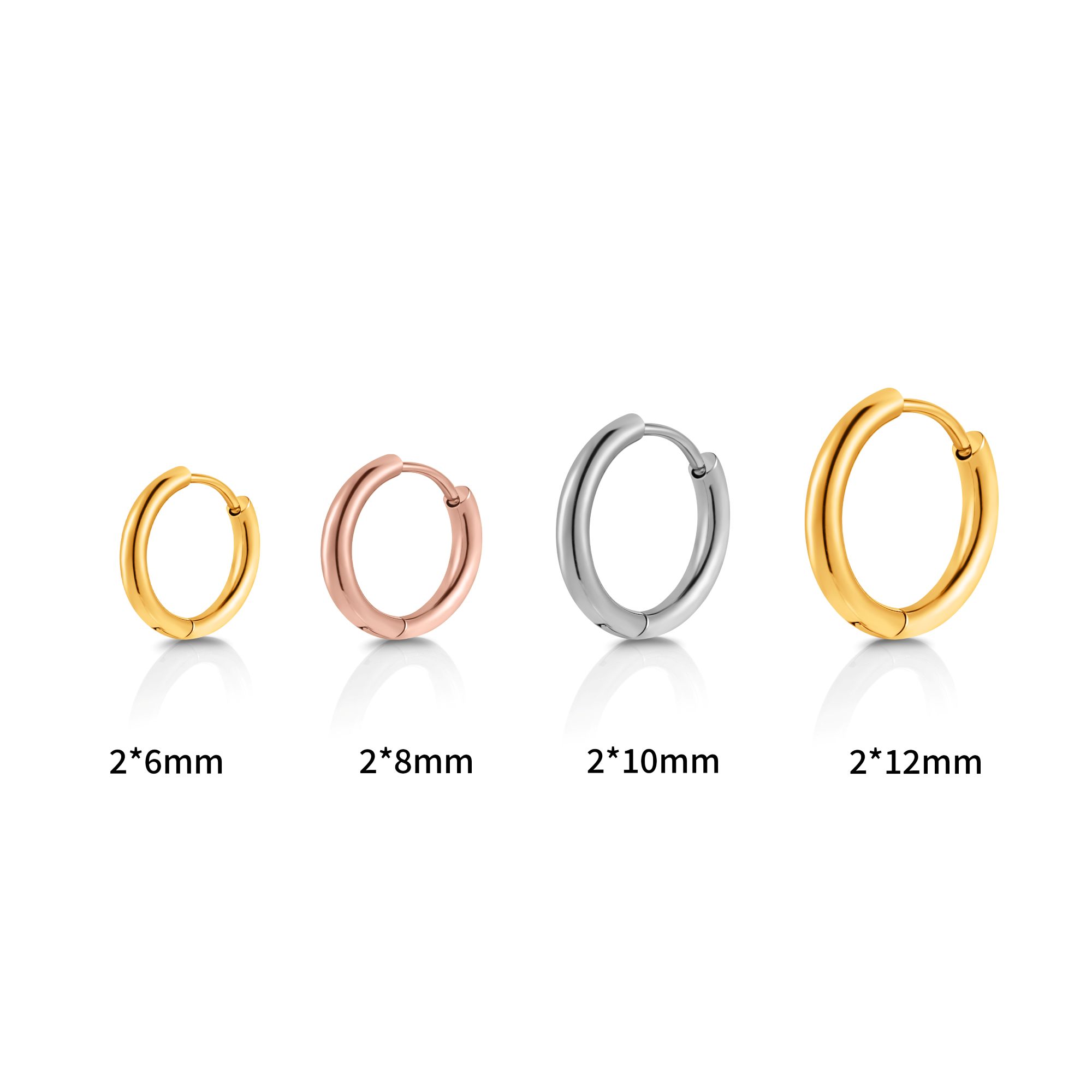 Picture of silver bold hoop - 2mm x 10mm