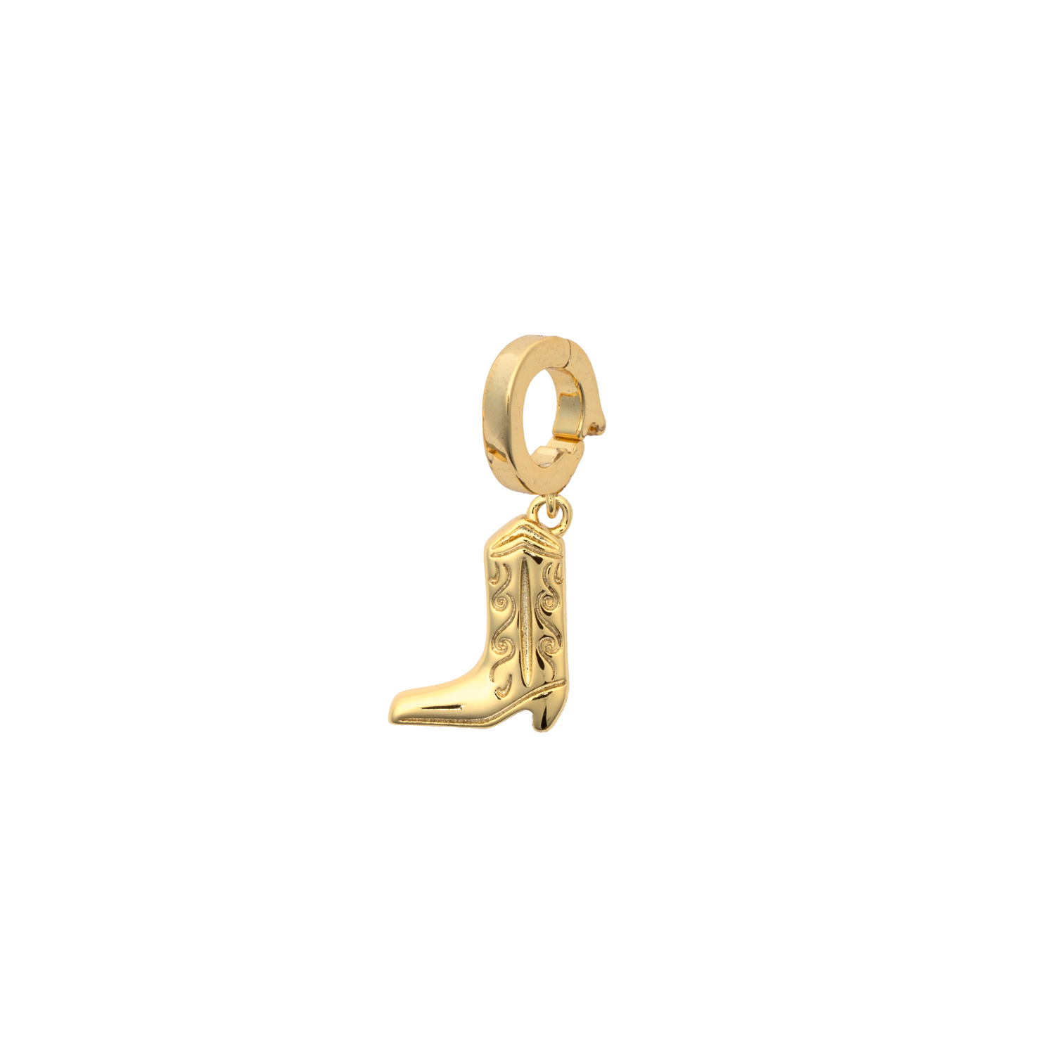 Picture of gold boot designed for charming charm