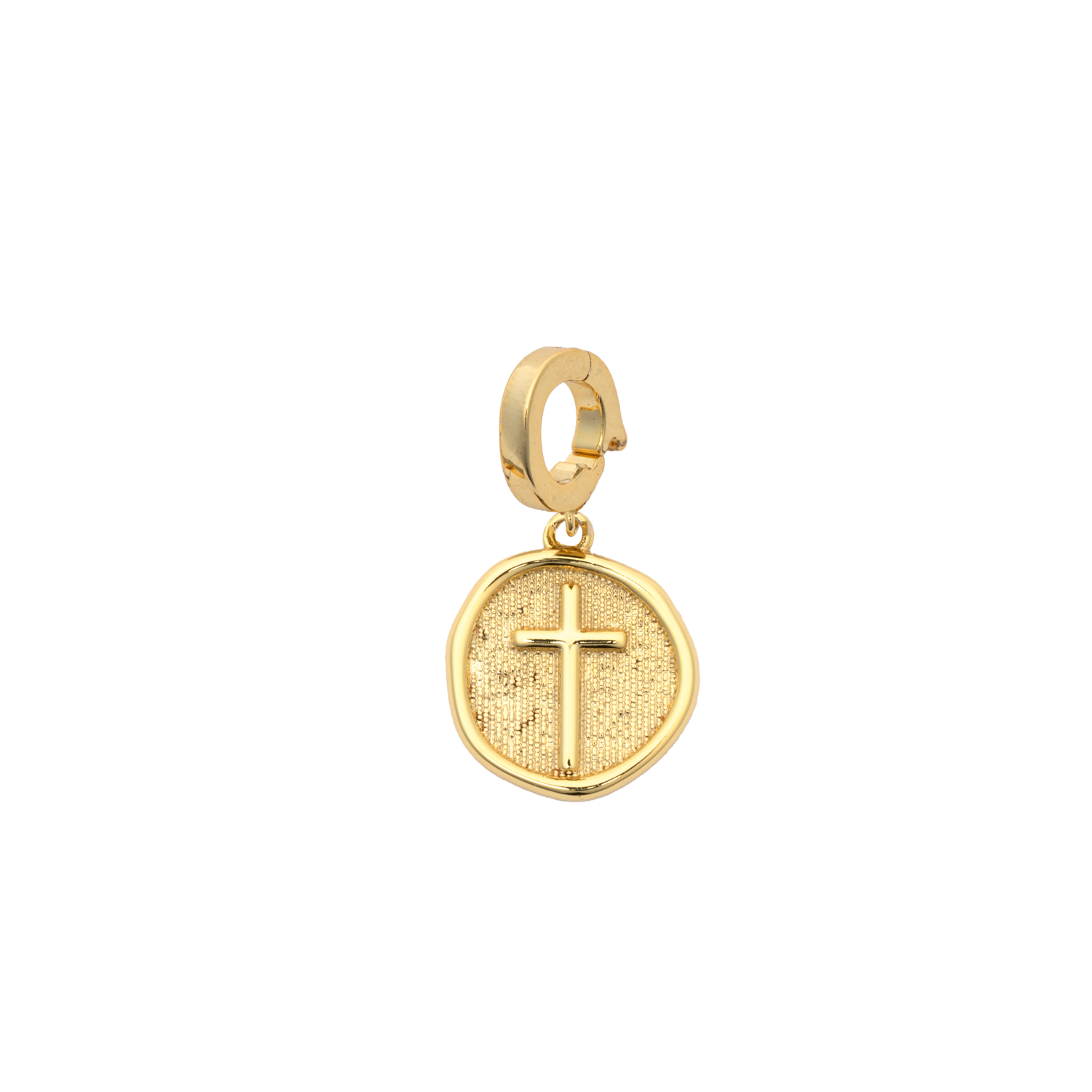 Picture of gold coin cross designed for charming charm