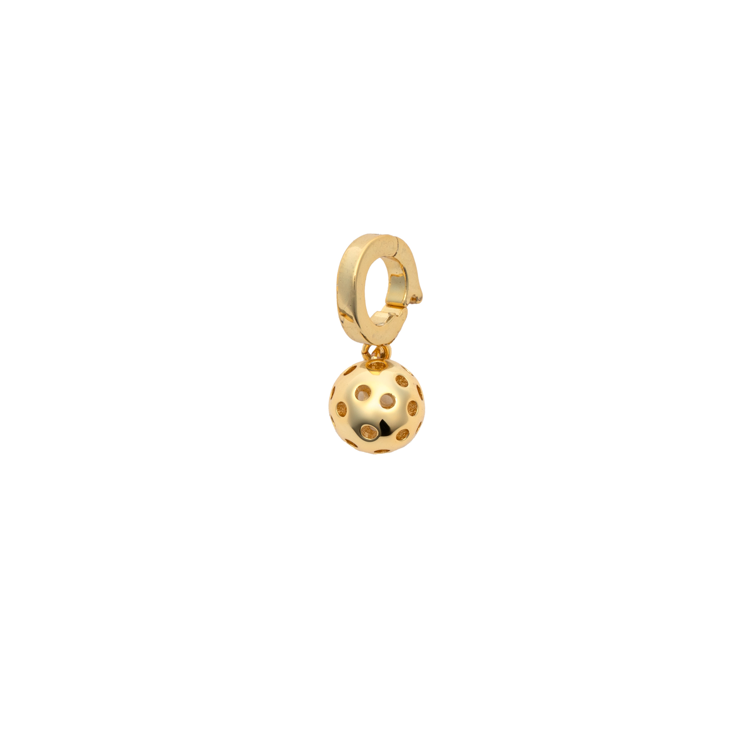 Picture of gold pickle ball designed for charming charm