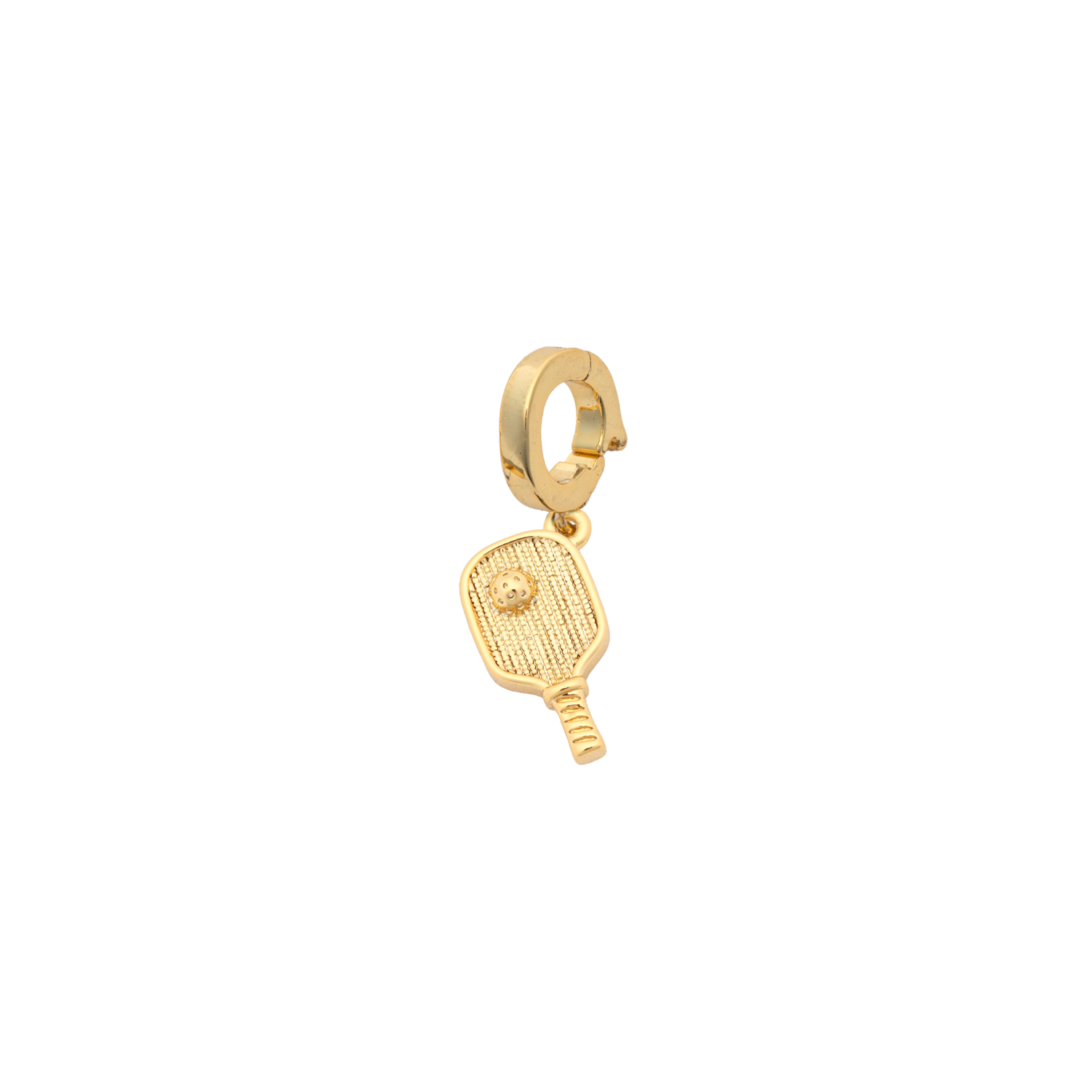 Picture of gold pickle ball racket charm
