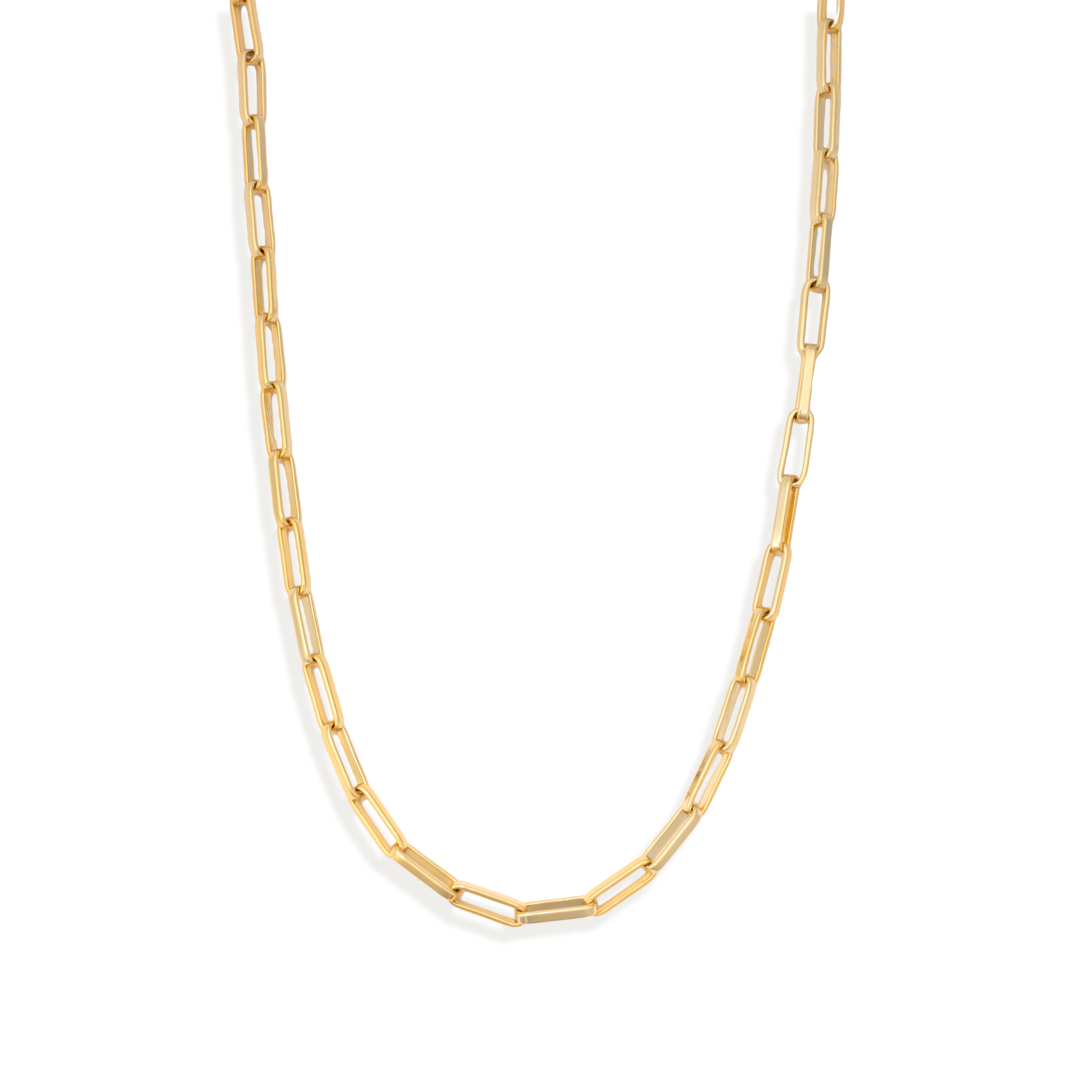 Picture of gold paperclip link necklace chain