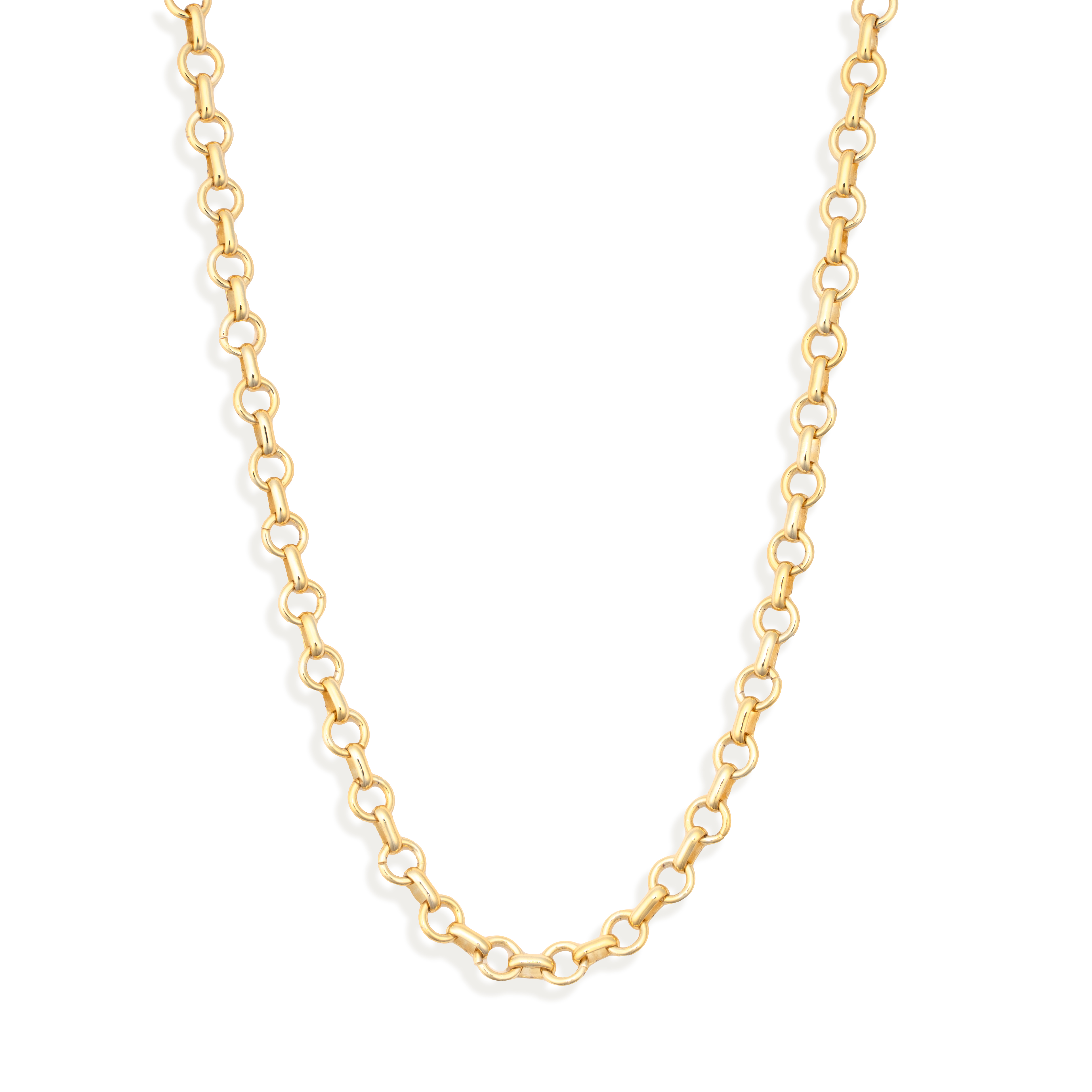 Picture of gold circle link necklace chain