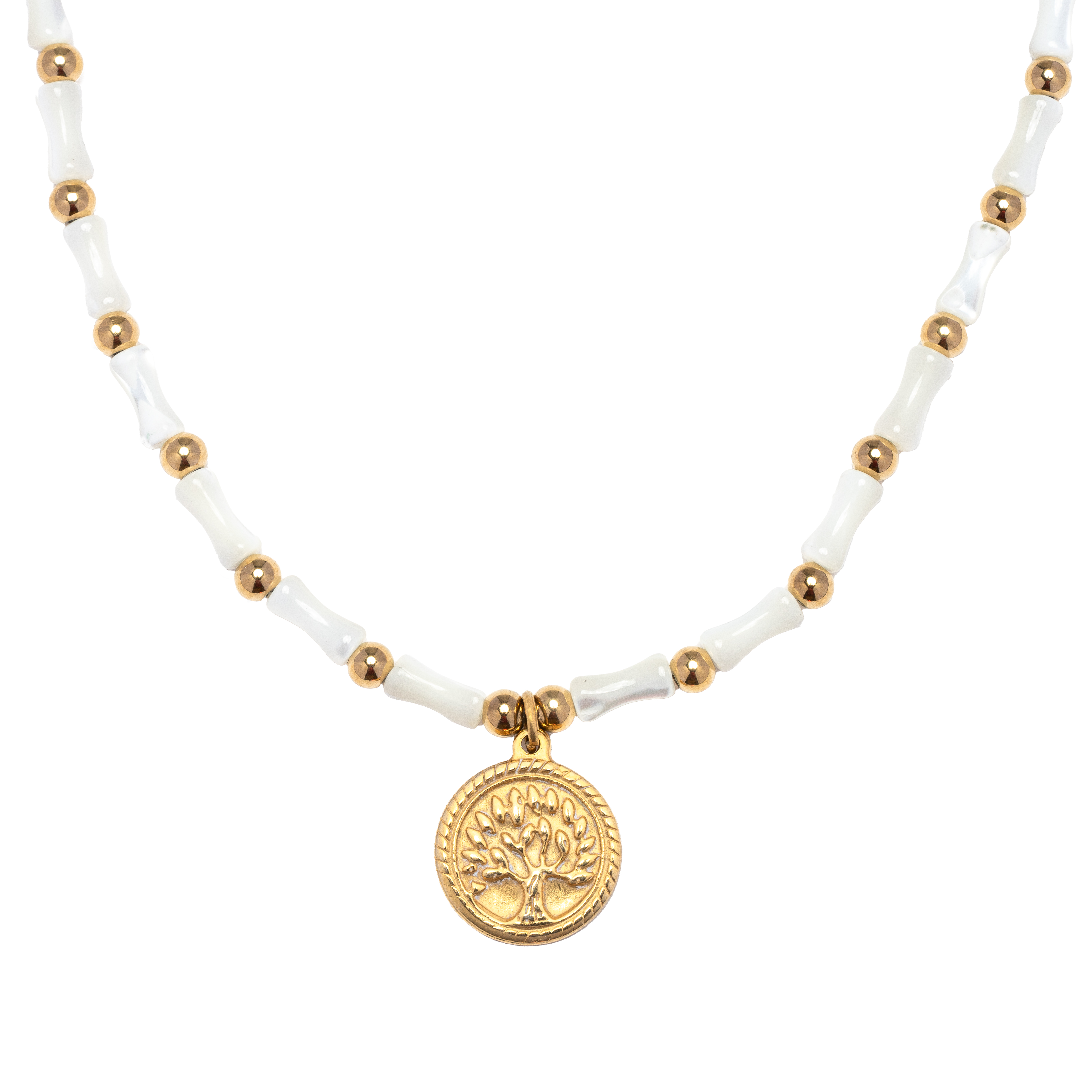 Picture of gold tree of life necklace