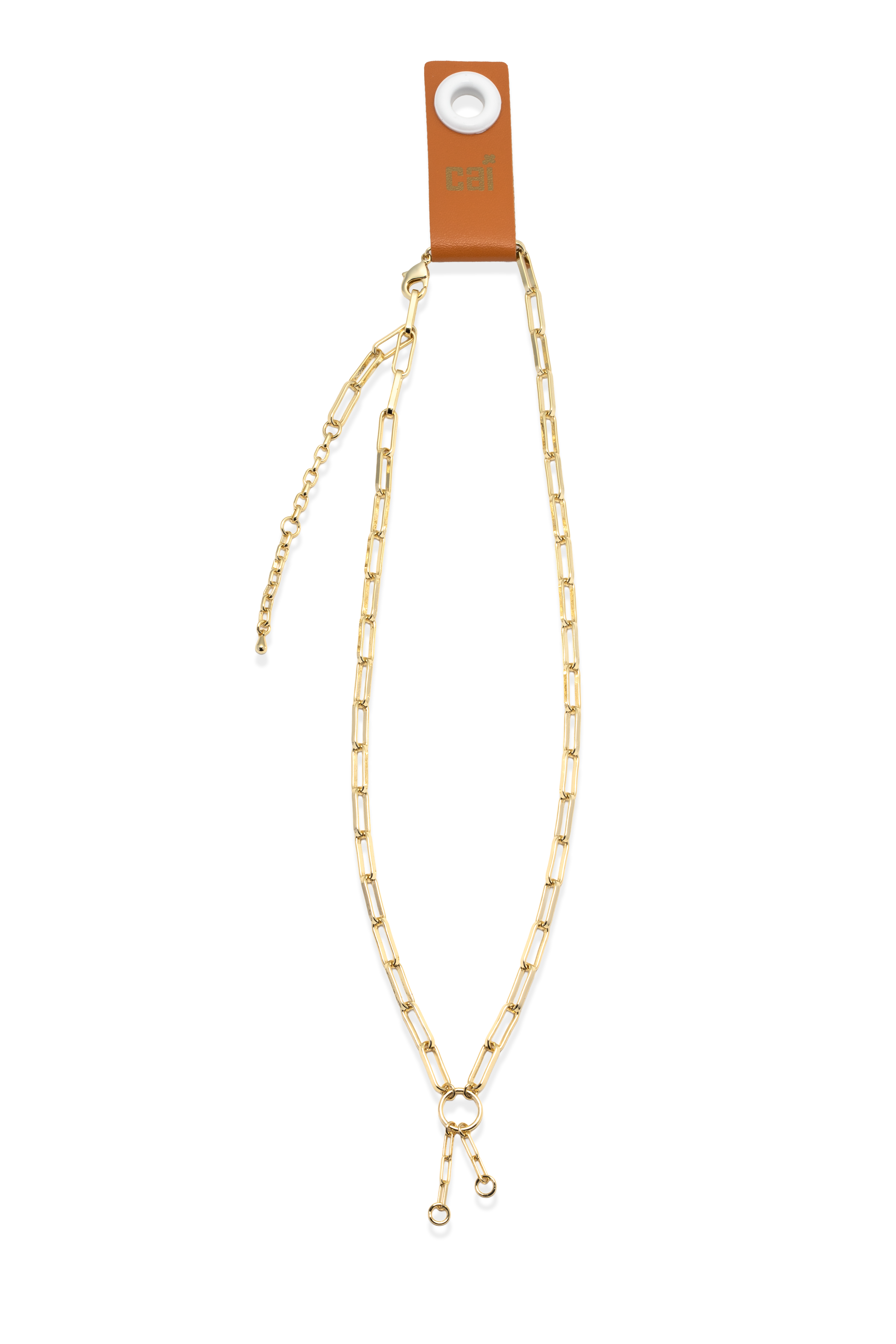 Picture of gold paperclip matching necklace chain