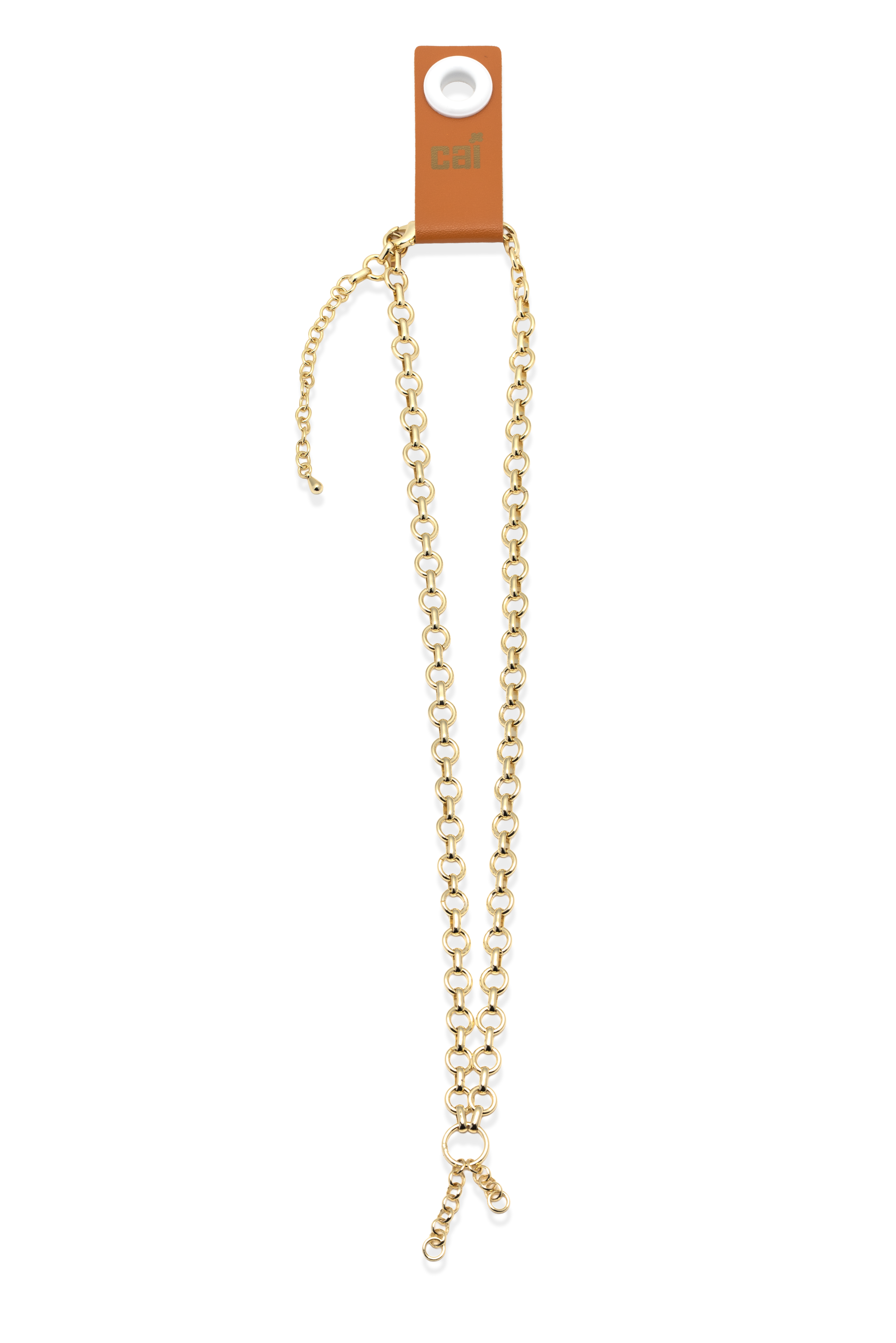 Picture of gold circle matching necklace chain