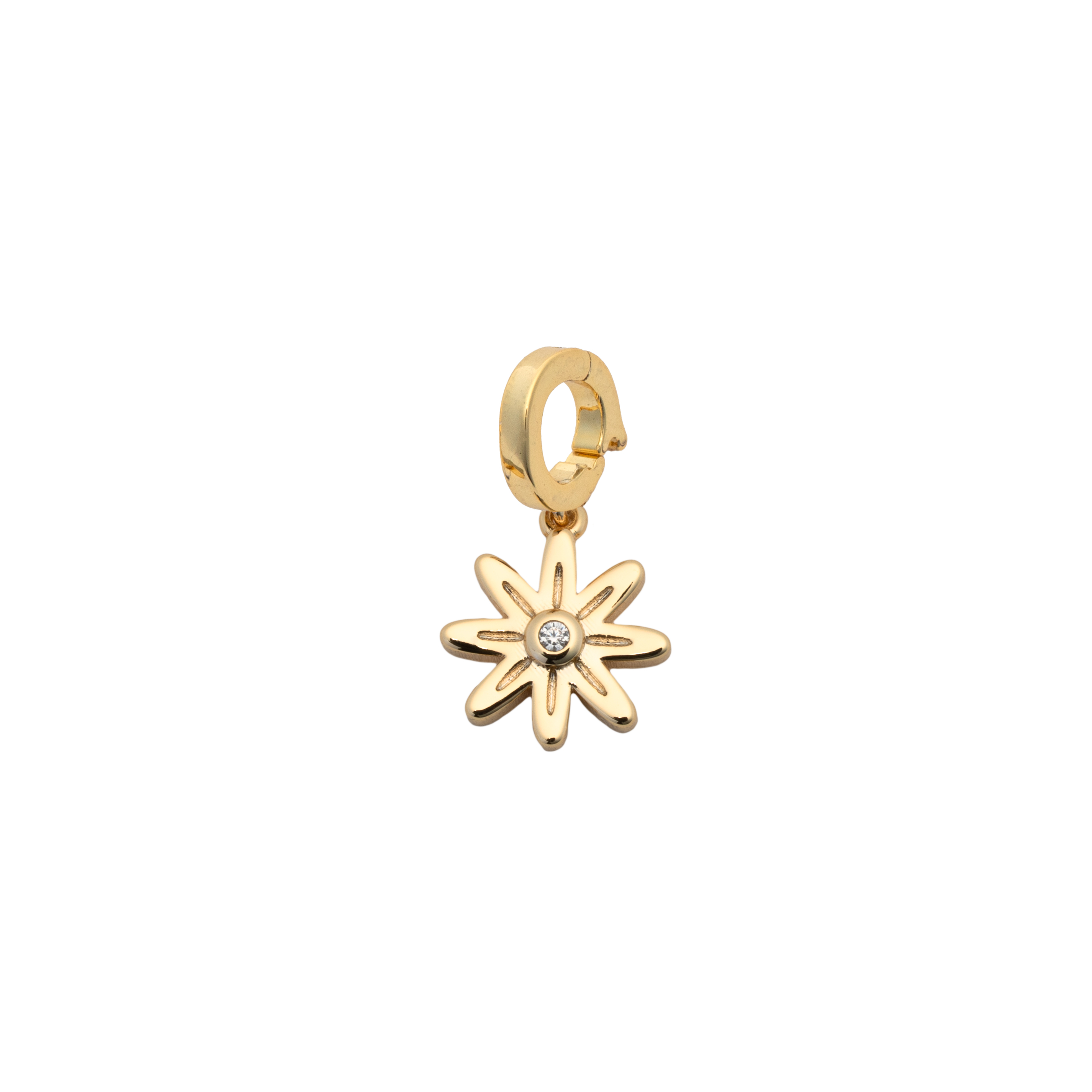 Picture of gold cz daisy charm