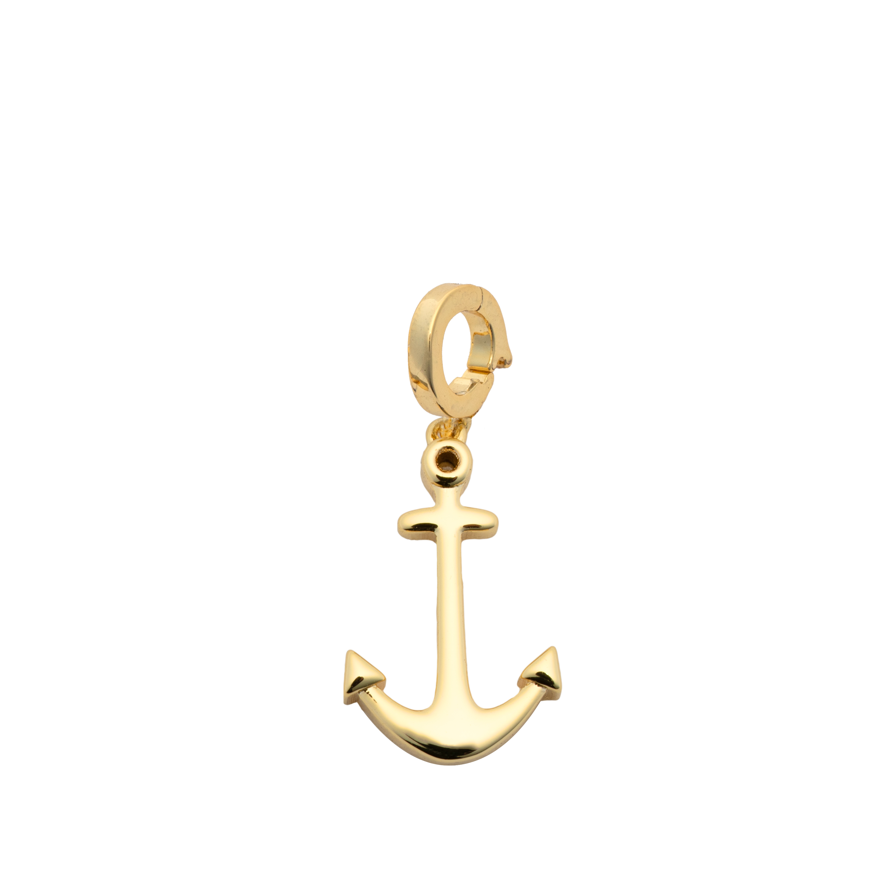 Picture of gold cz anchor charm