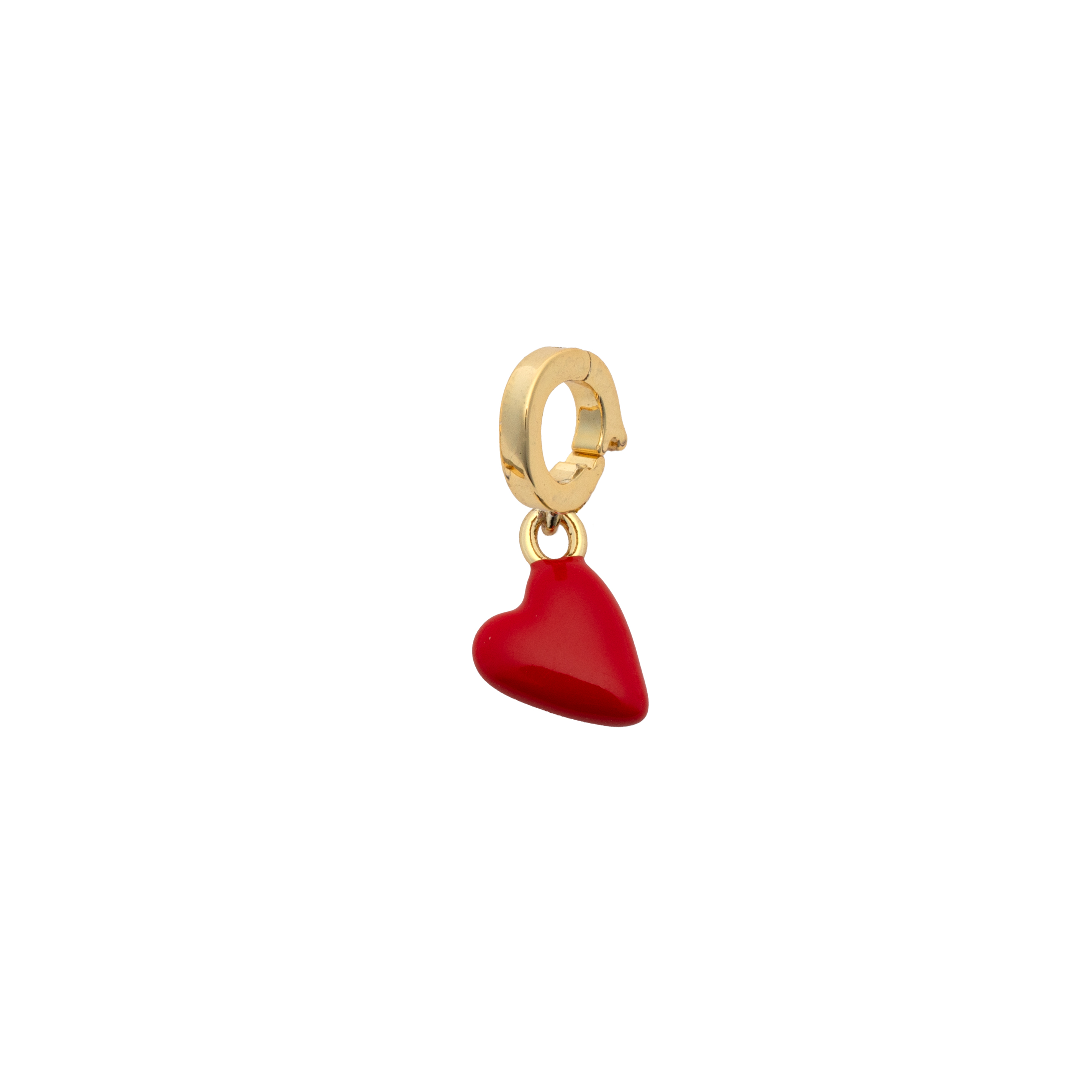 Picture of gold dainty red heart charm