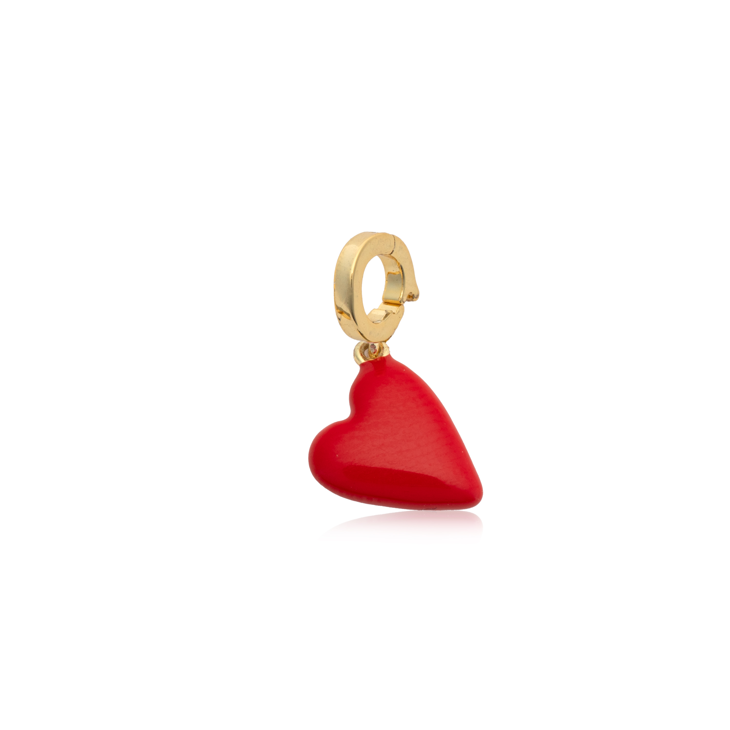 Picture of gold red heart charm