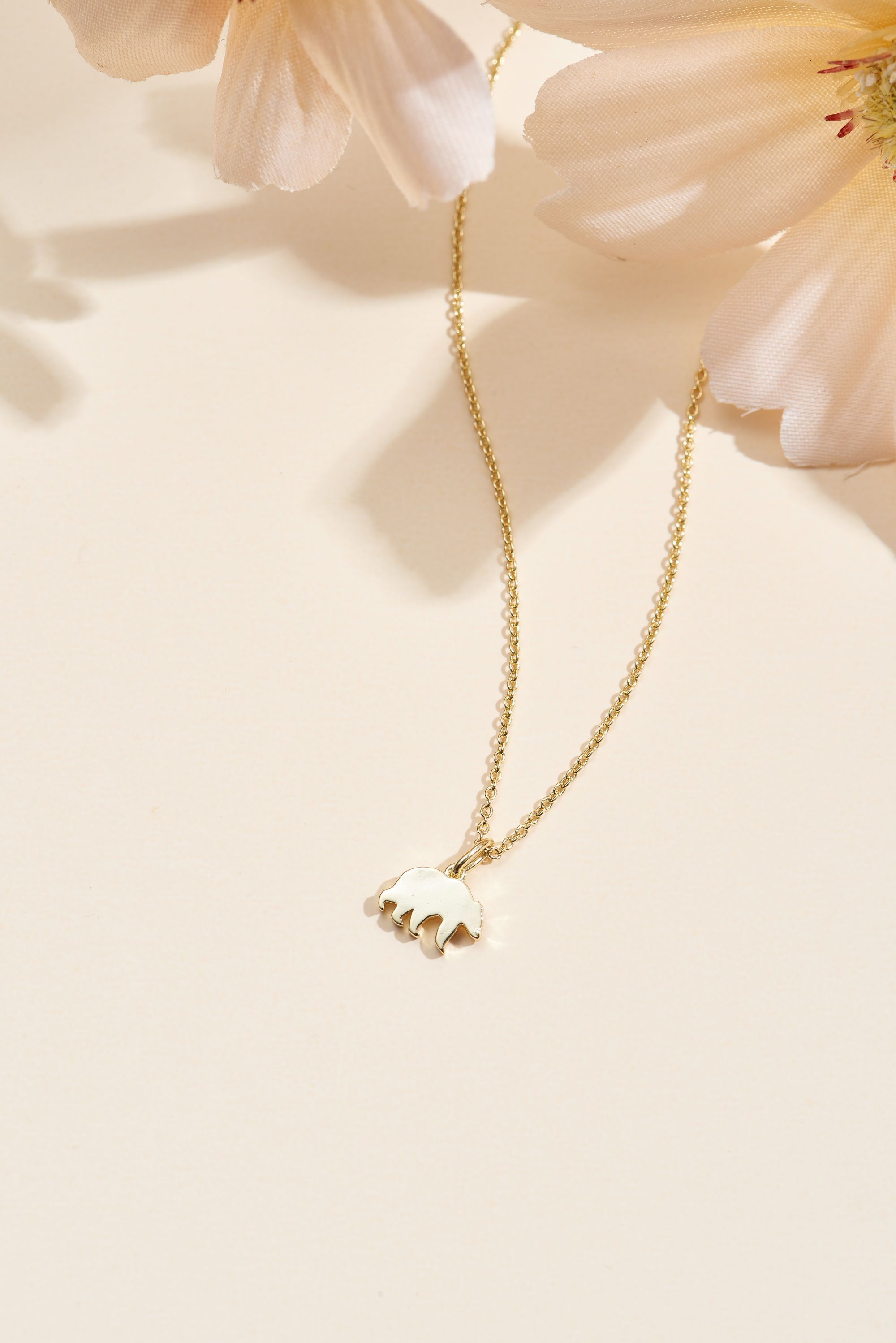 Picture of gold wish and wonder bear necklace