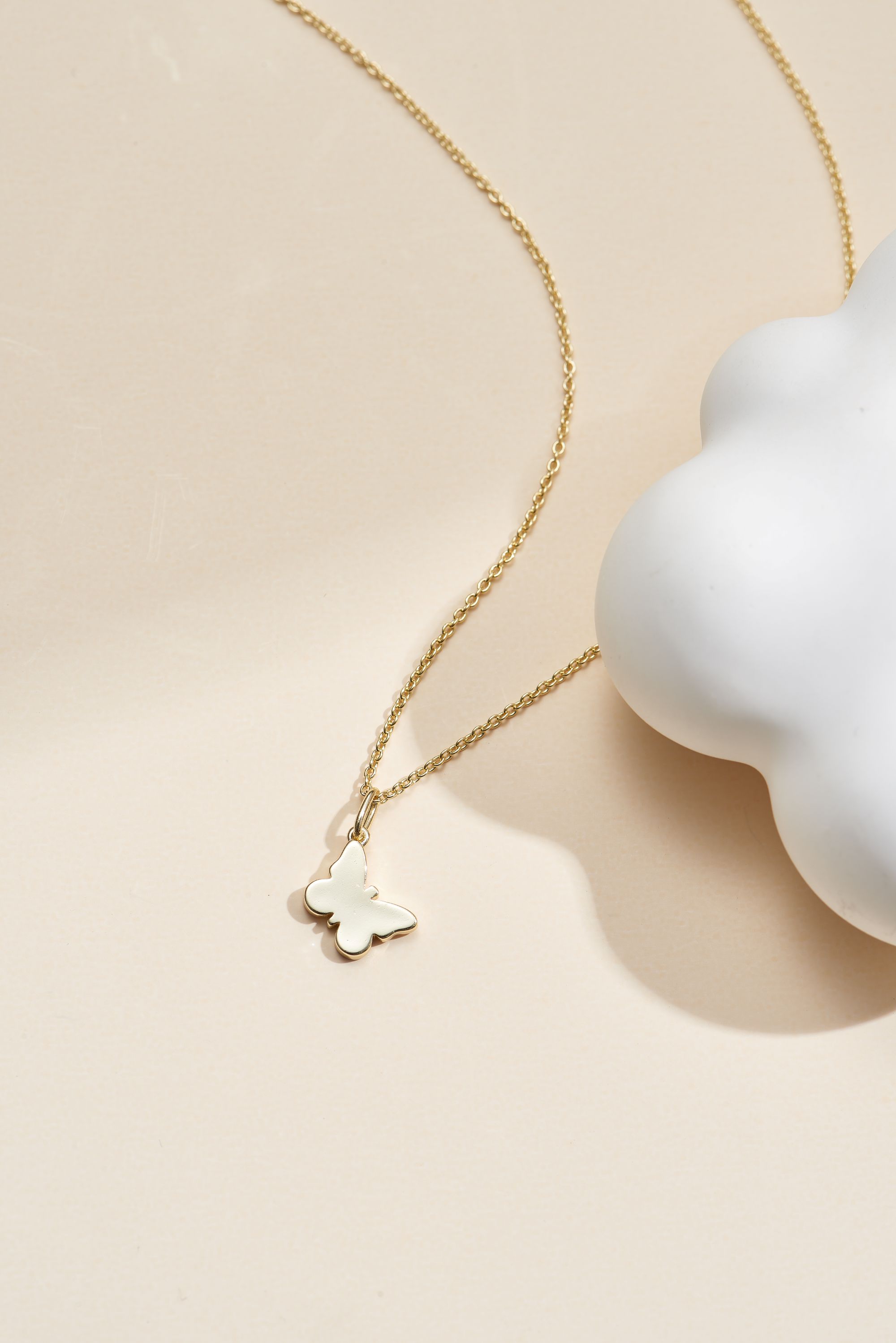 Picture of gold wish and wonder butterfly necklace