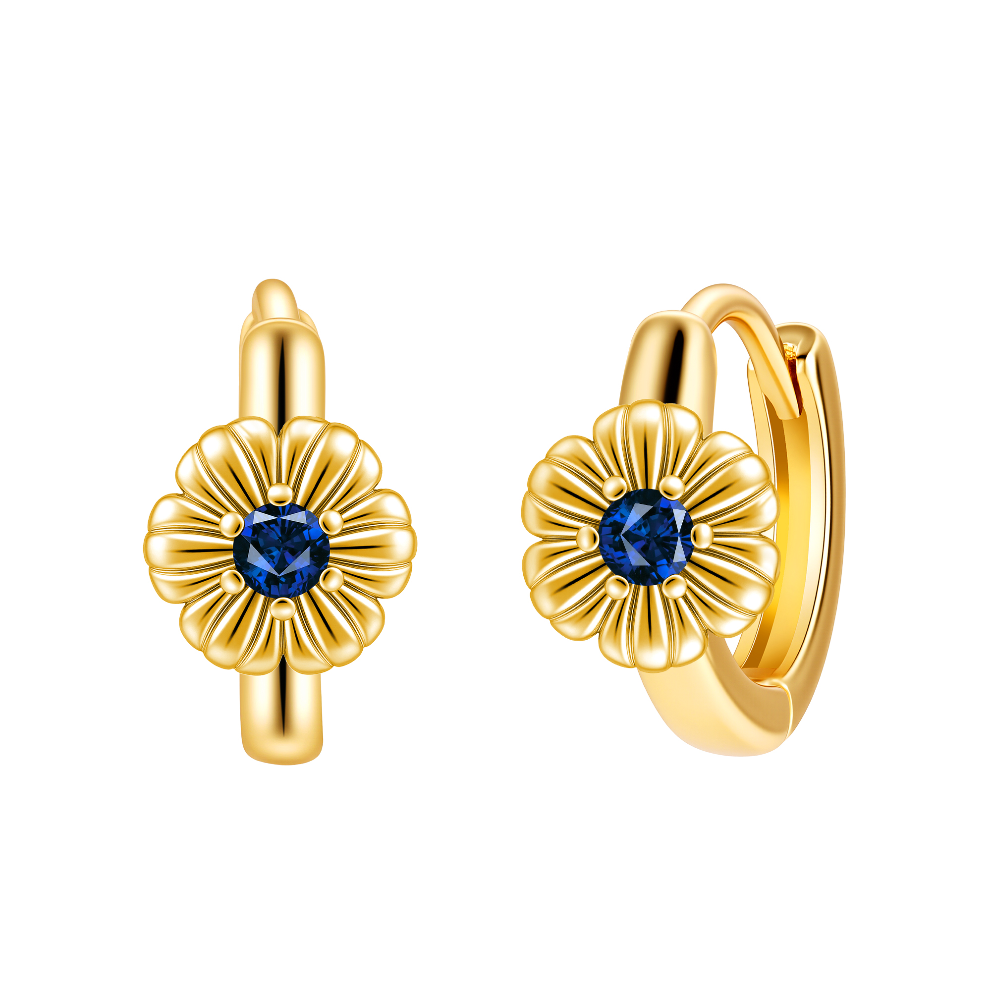 Picture of gold birth bloom morning glory-sapphire birthstone