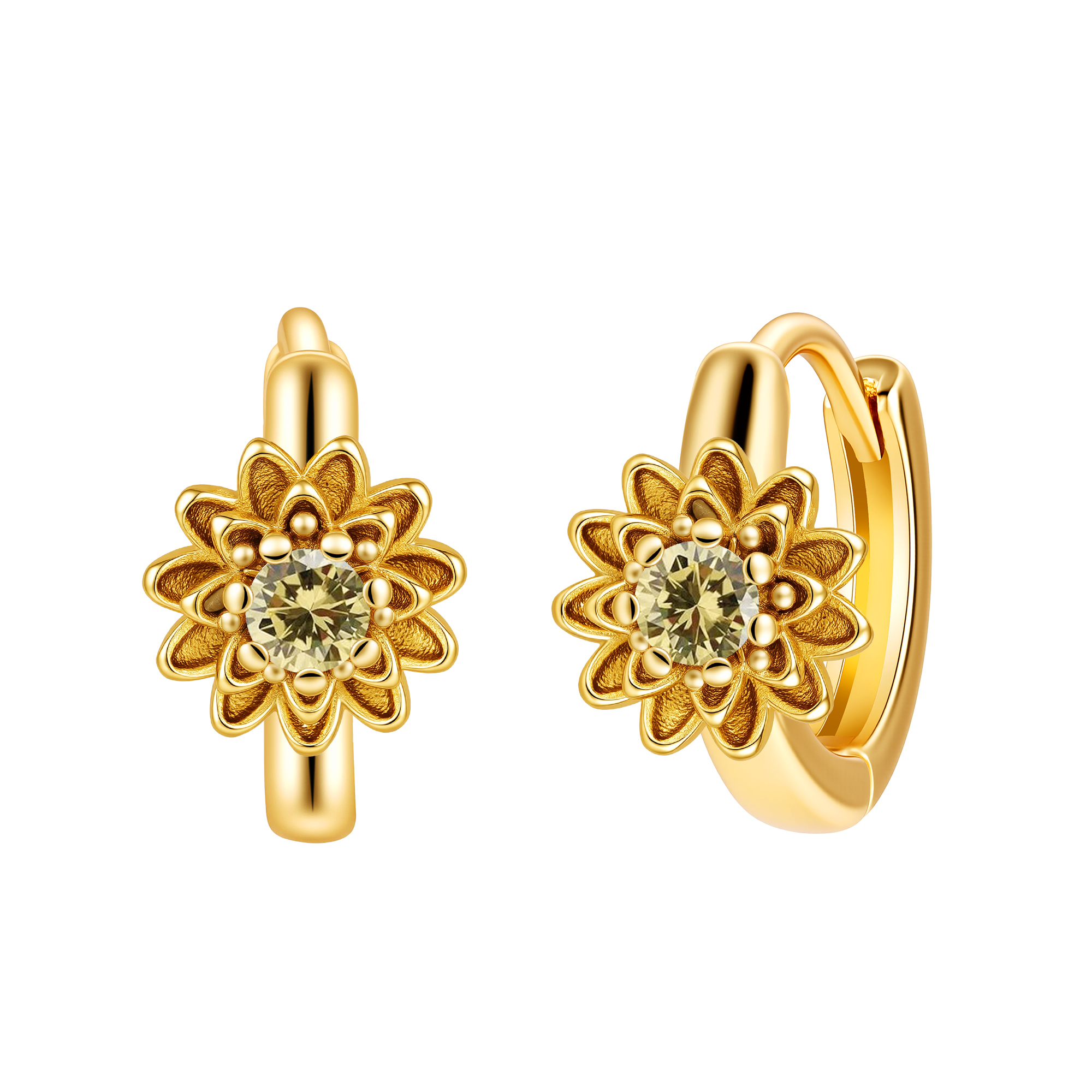 Picture of gold birth bloom chrysanthemum-topaz birthstone ea